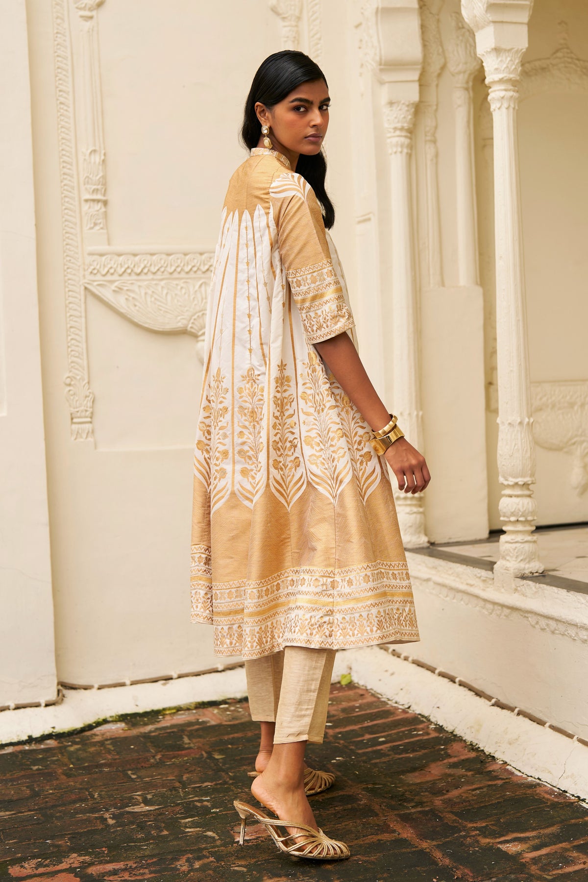 Banares Silk Brocade Jacket Set