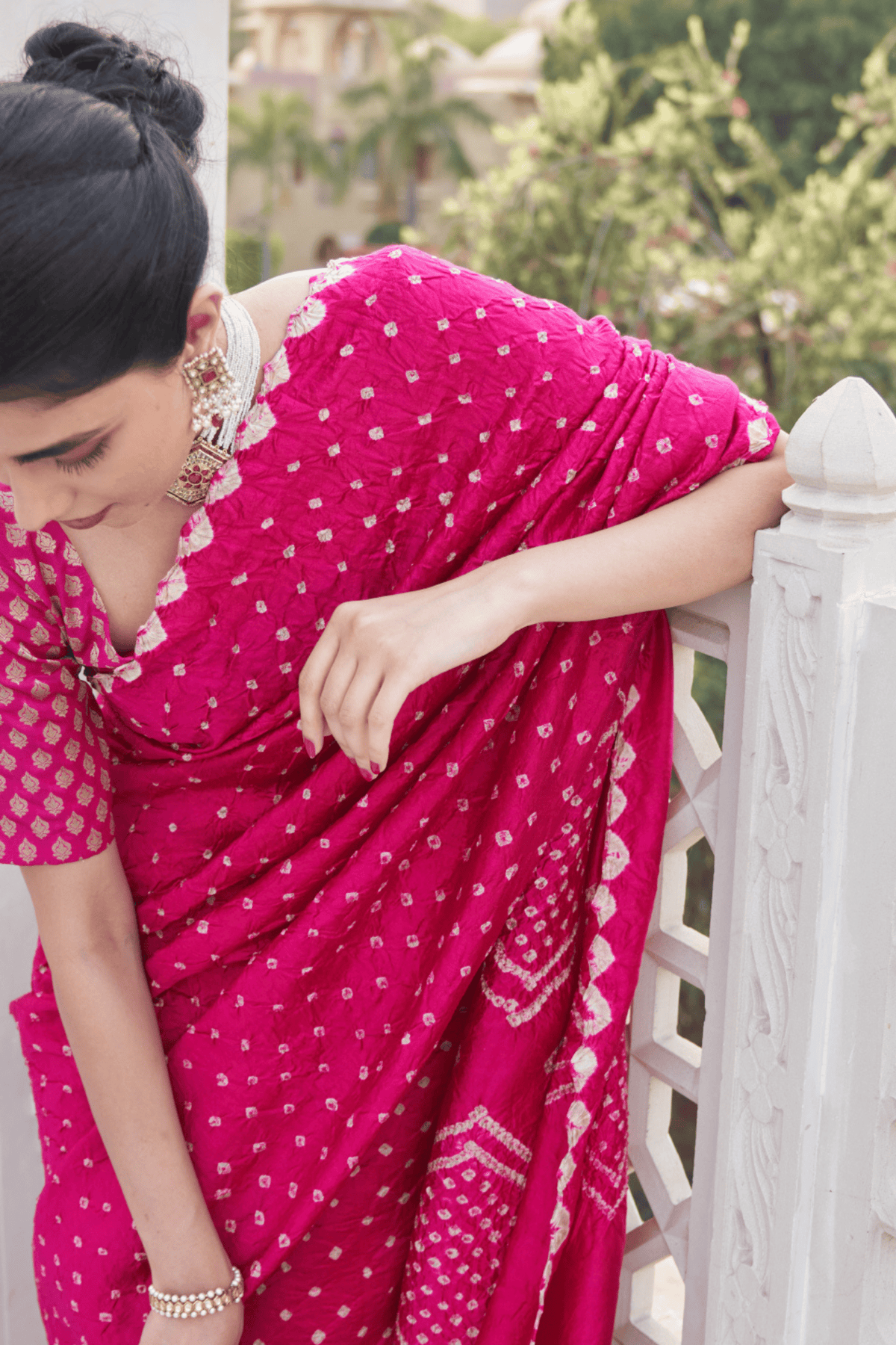 Nandini Magenta Saree