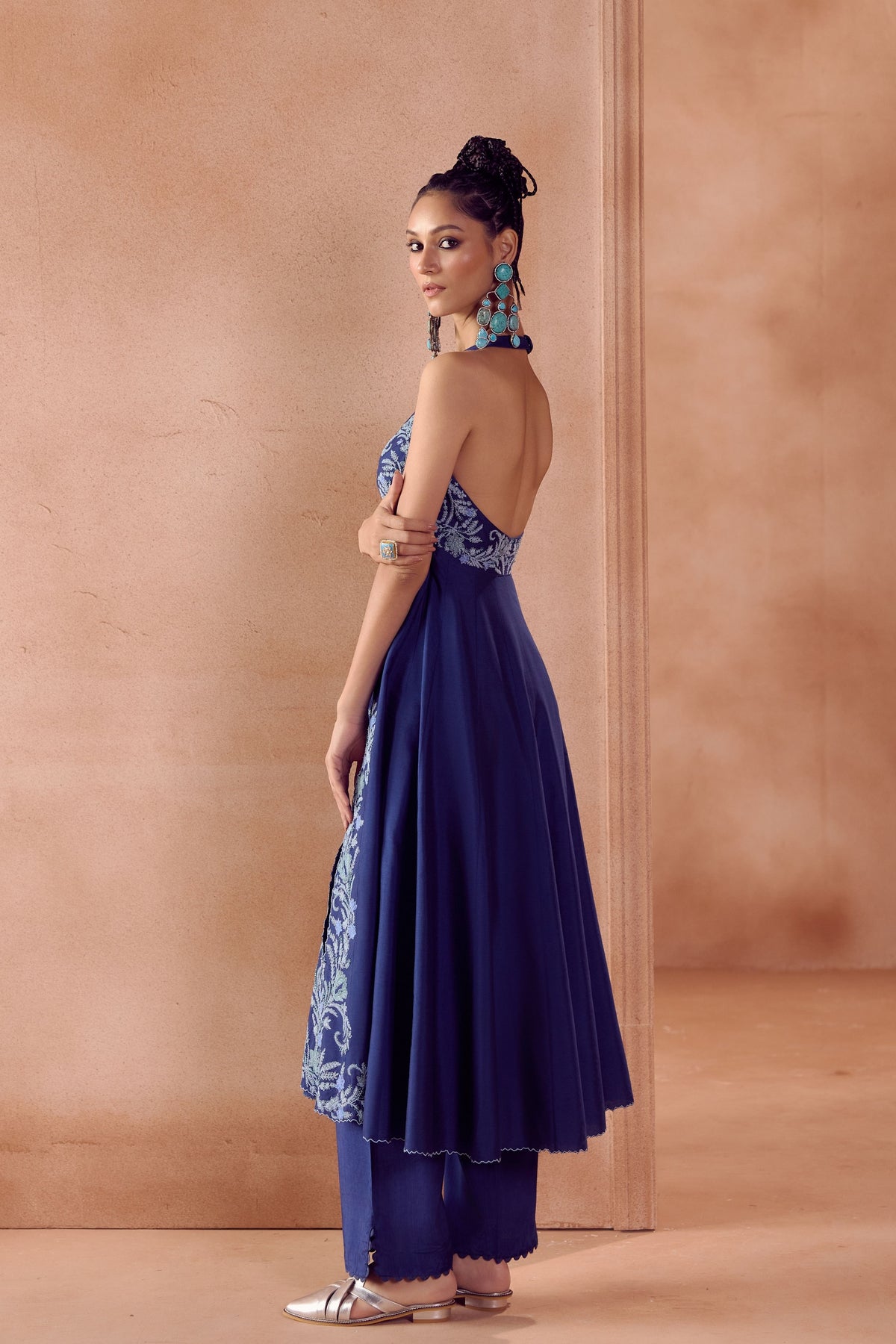 Blue Anarkali Set