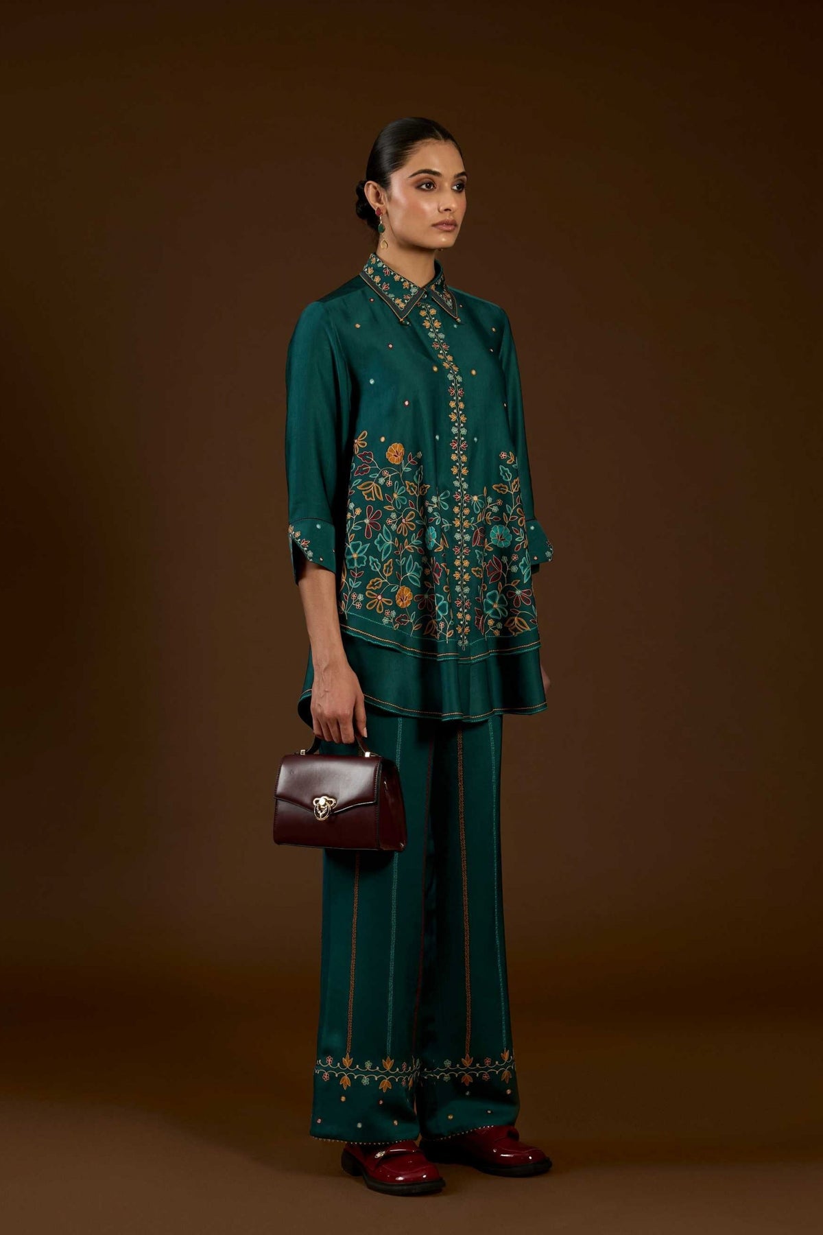 Teal Aari Co-ord Set