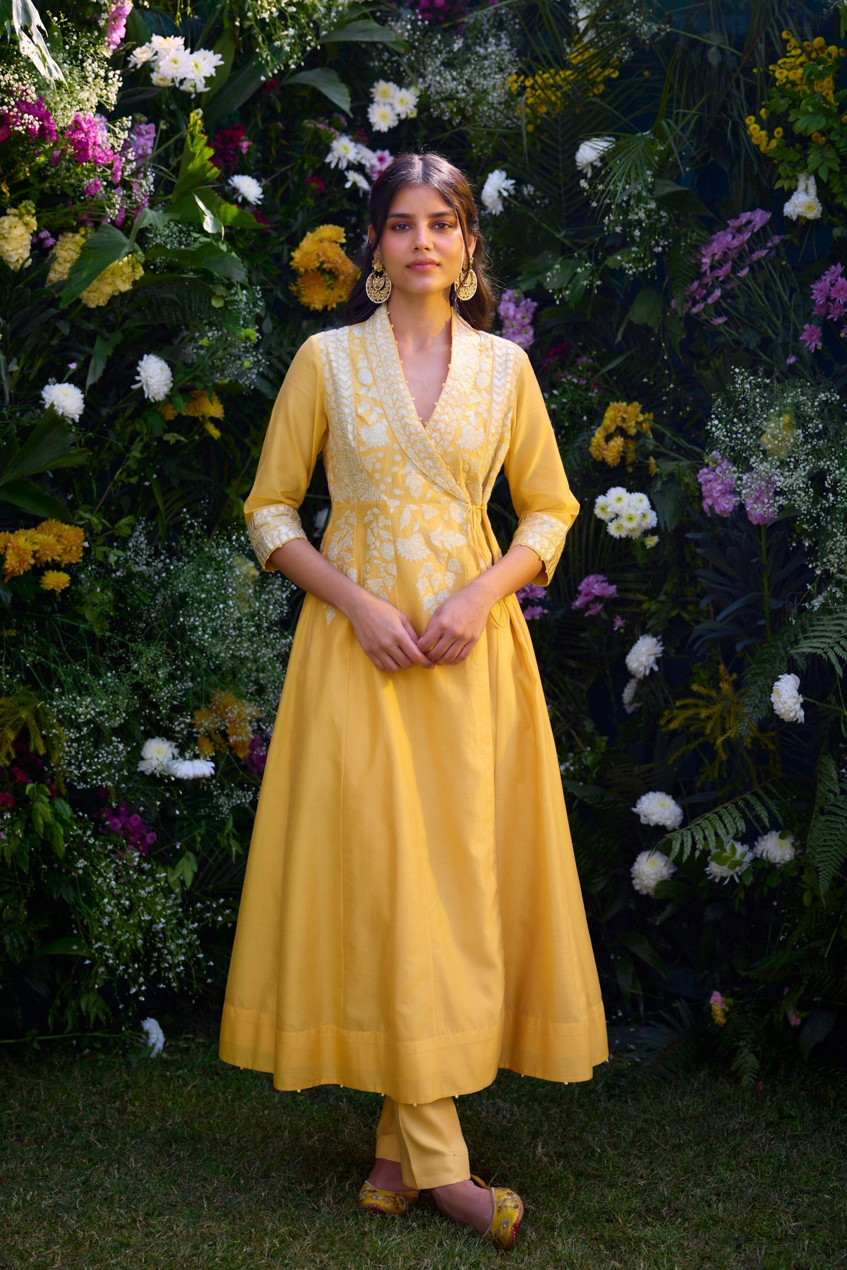 Embroidered Anarkali Set