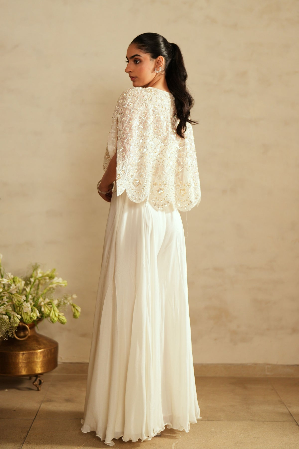 Ivory Statement Cape Set