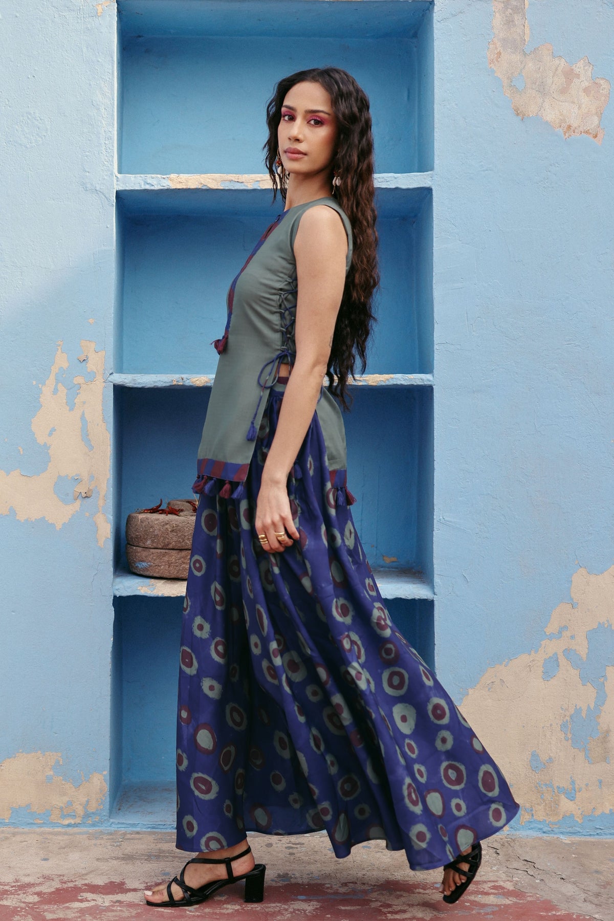 Boho Blue Top