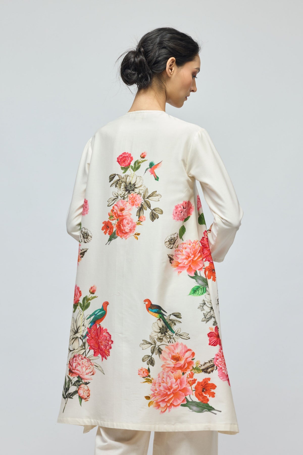 Printed Chanderi Tunic Set