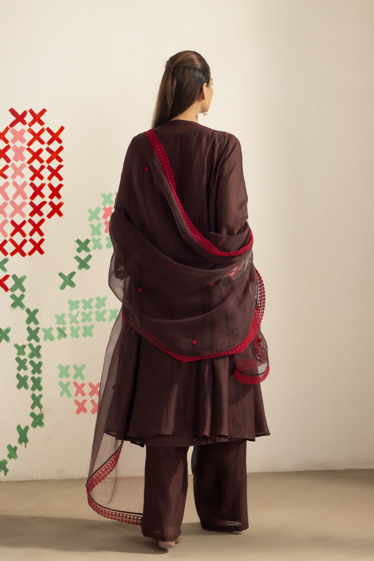 Rosewood Brown Kurta Set