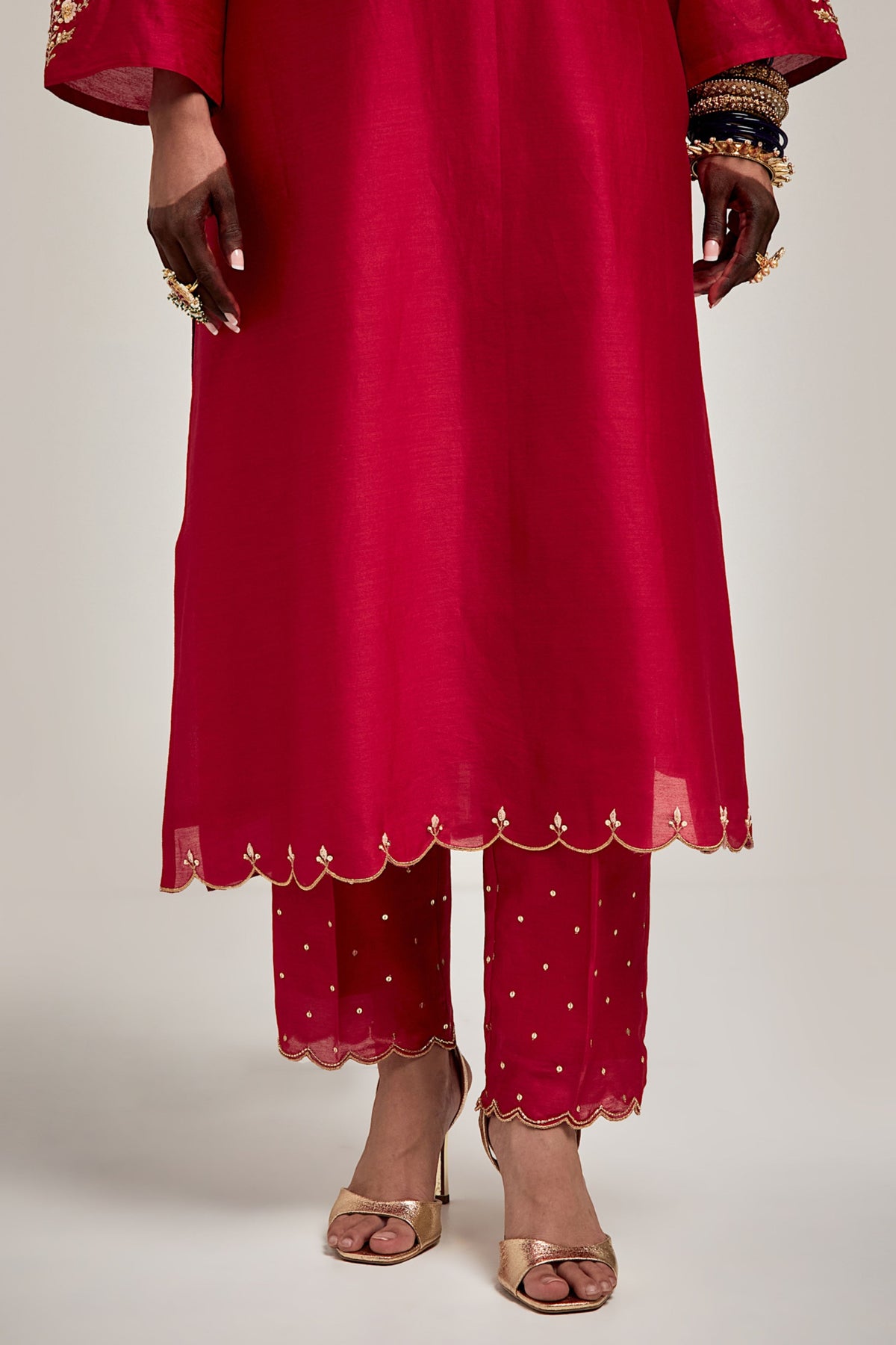 Red Kurta Set