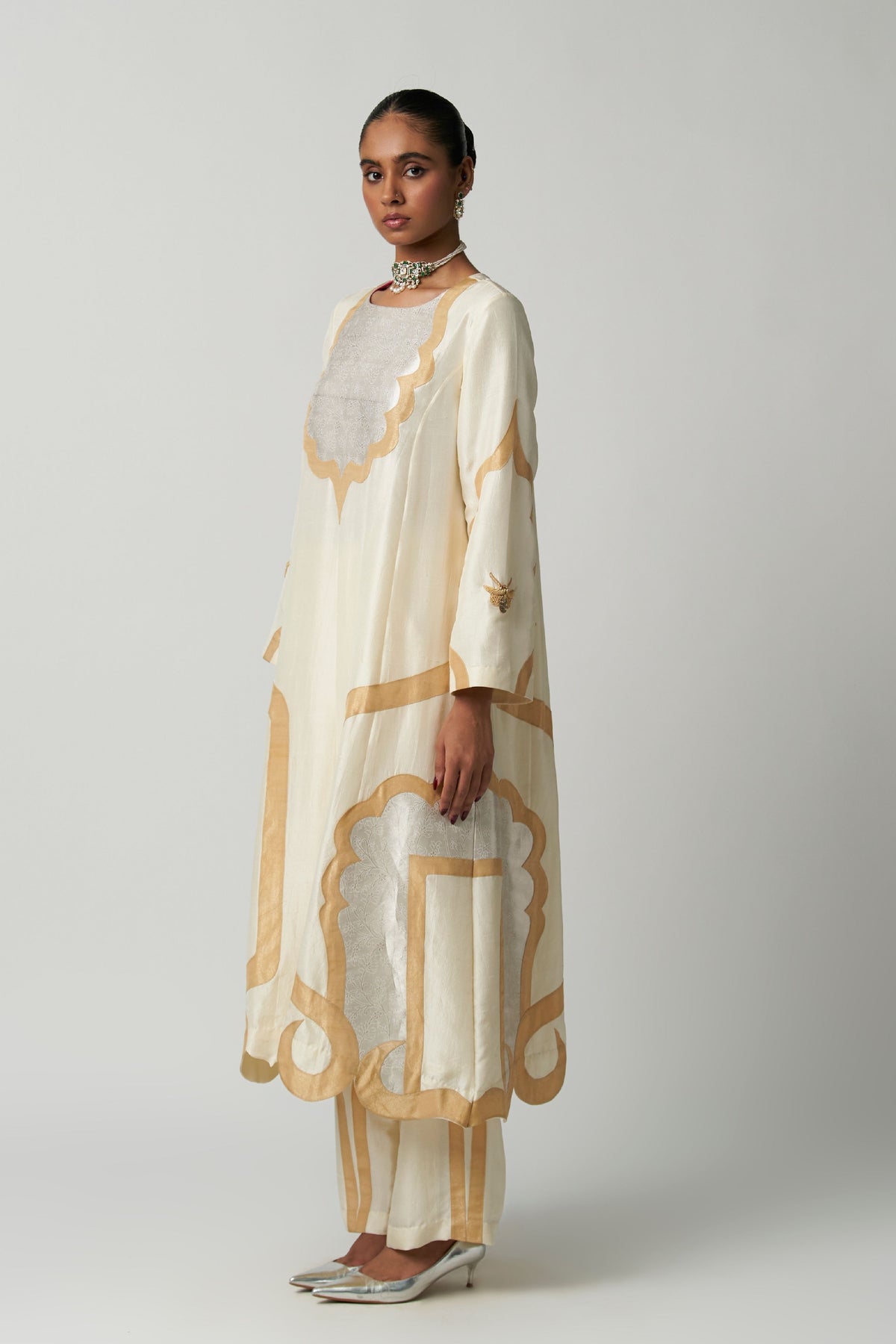 Art Deco Moti Mehrabiya Kurta Set