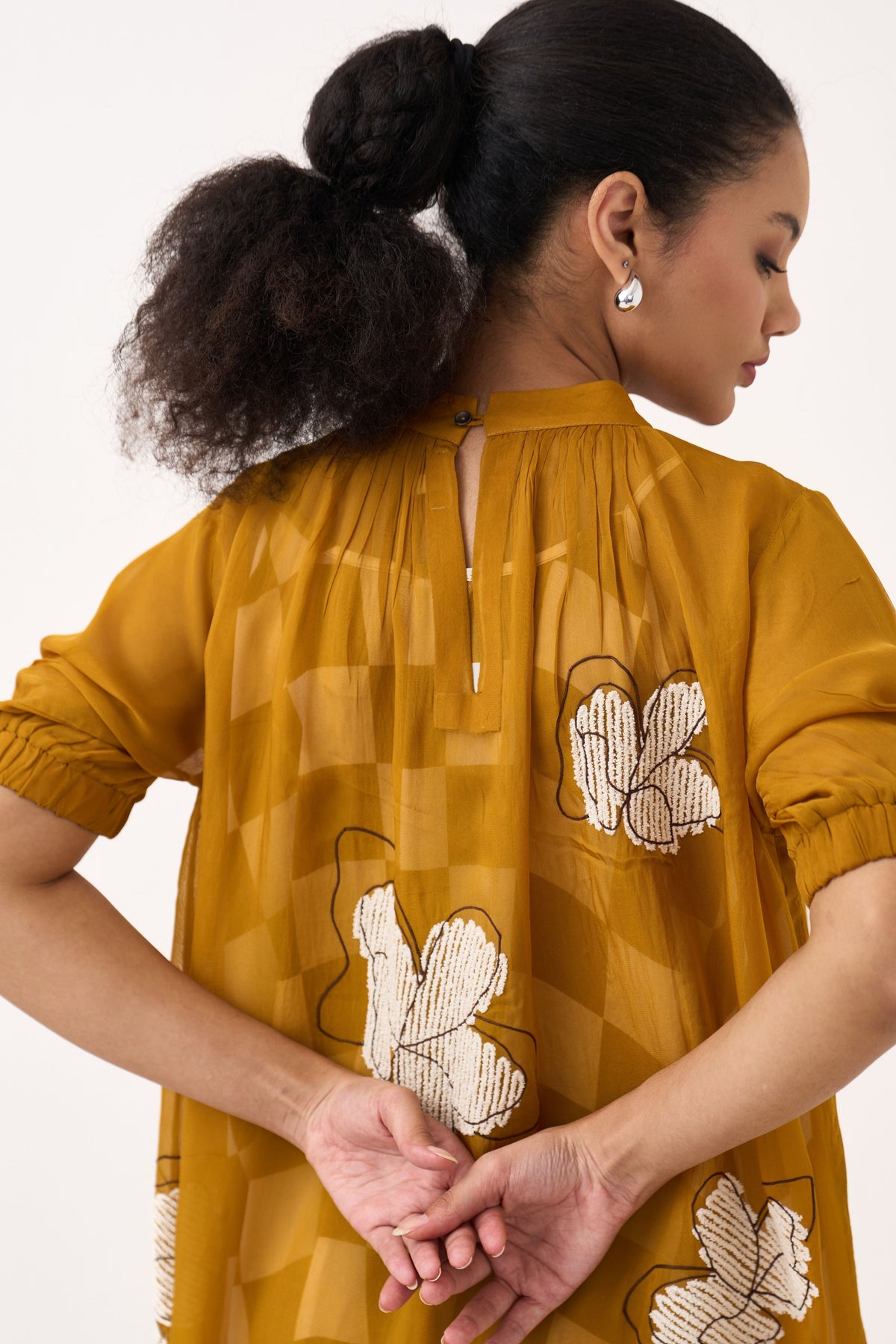 Floral Reversable Applique Dress