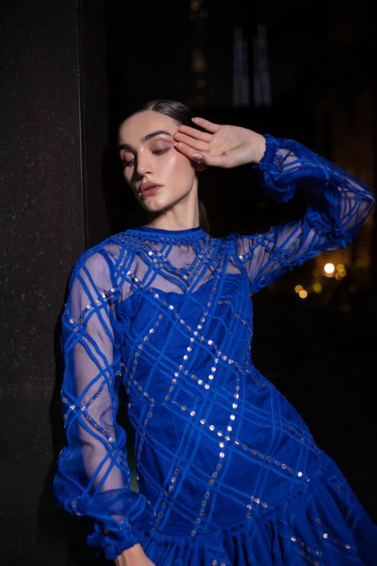 Lina Criss Cross Sculpted Dress
