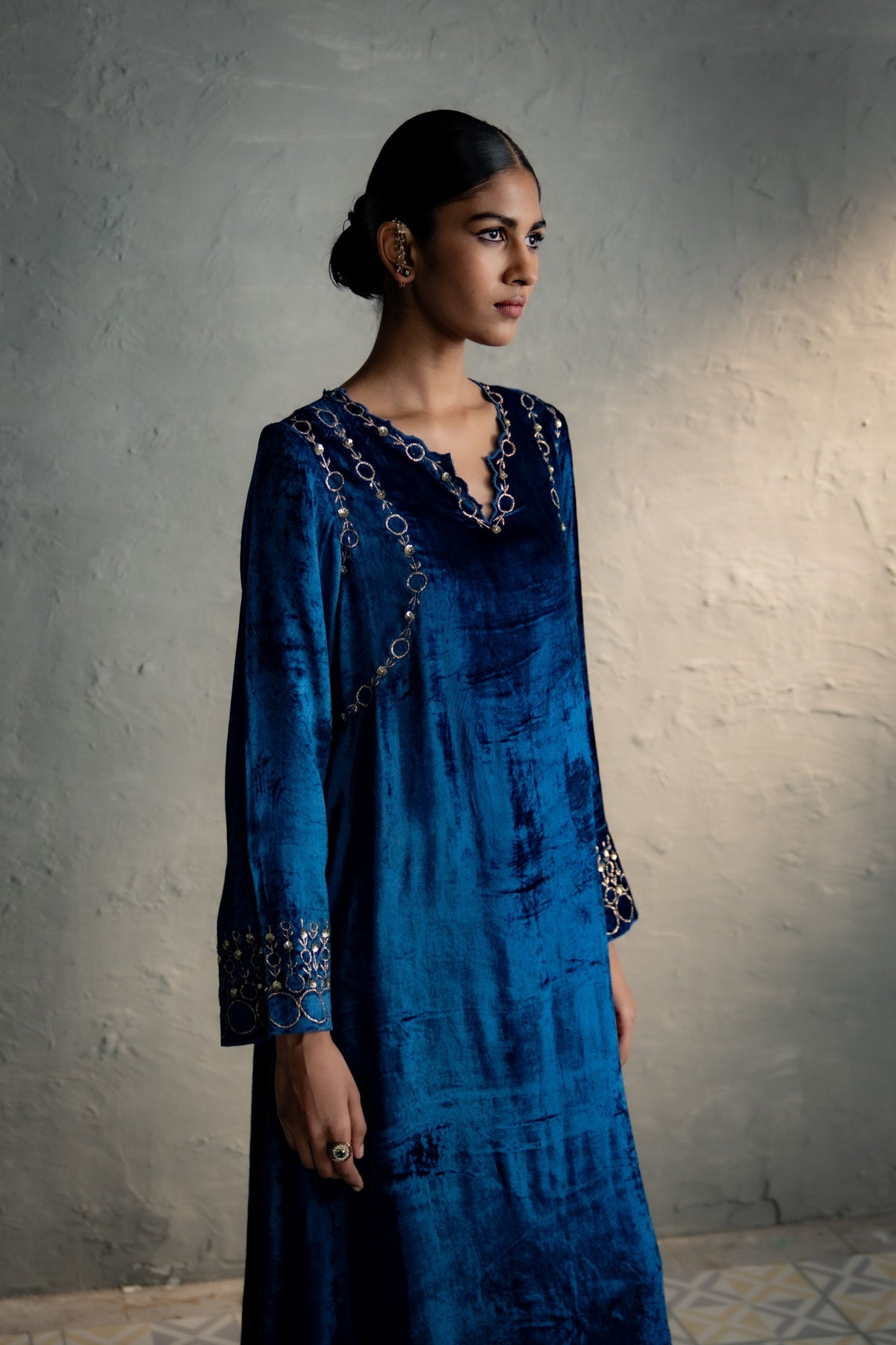 Phiran Style Velvet kurta Set