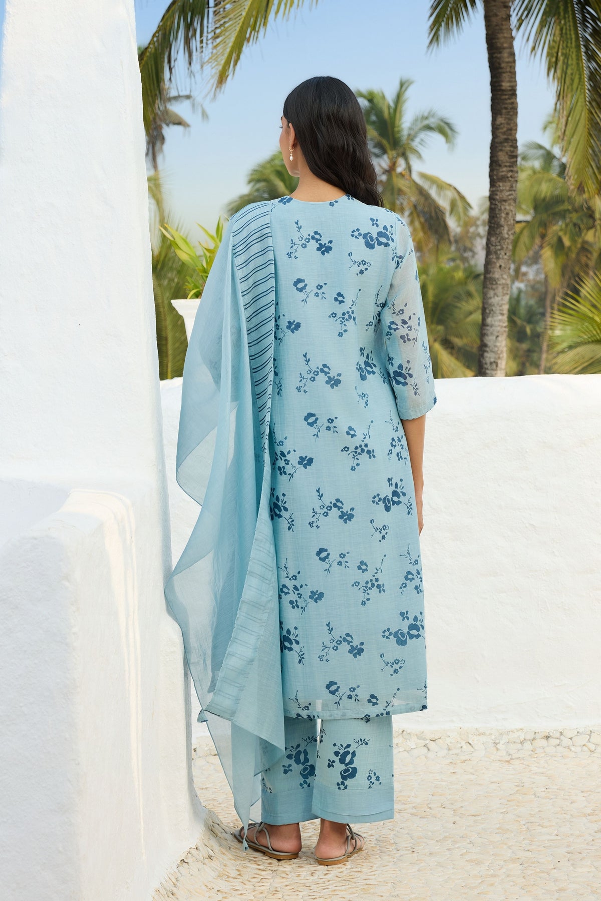 Sky Floral Kurta Set