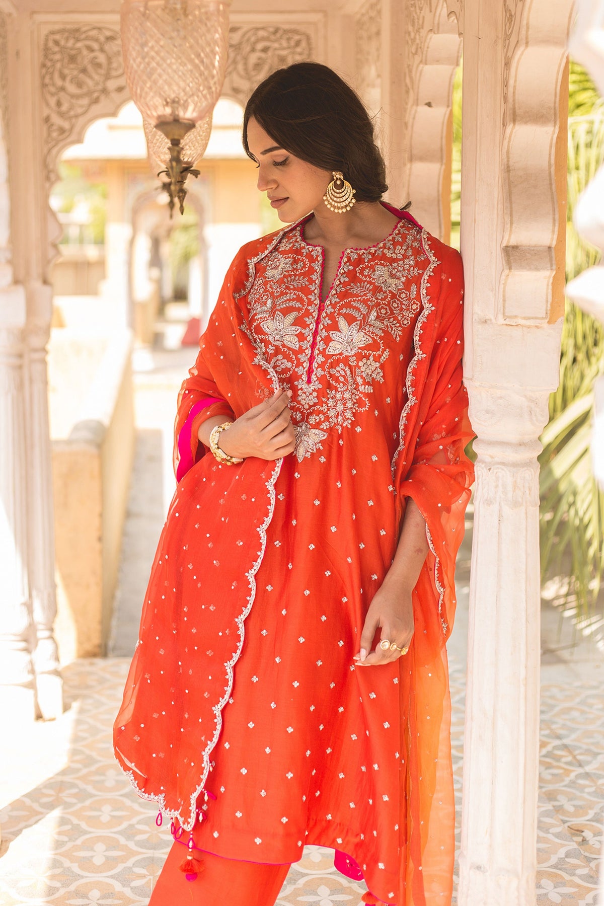 Orange Kurta Set