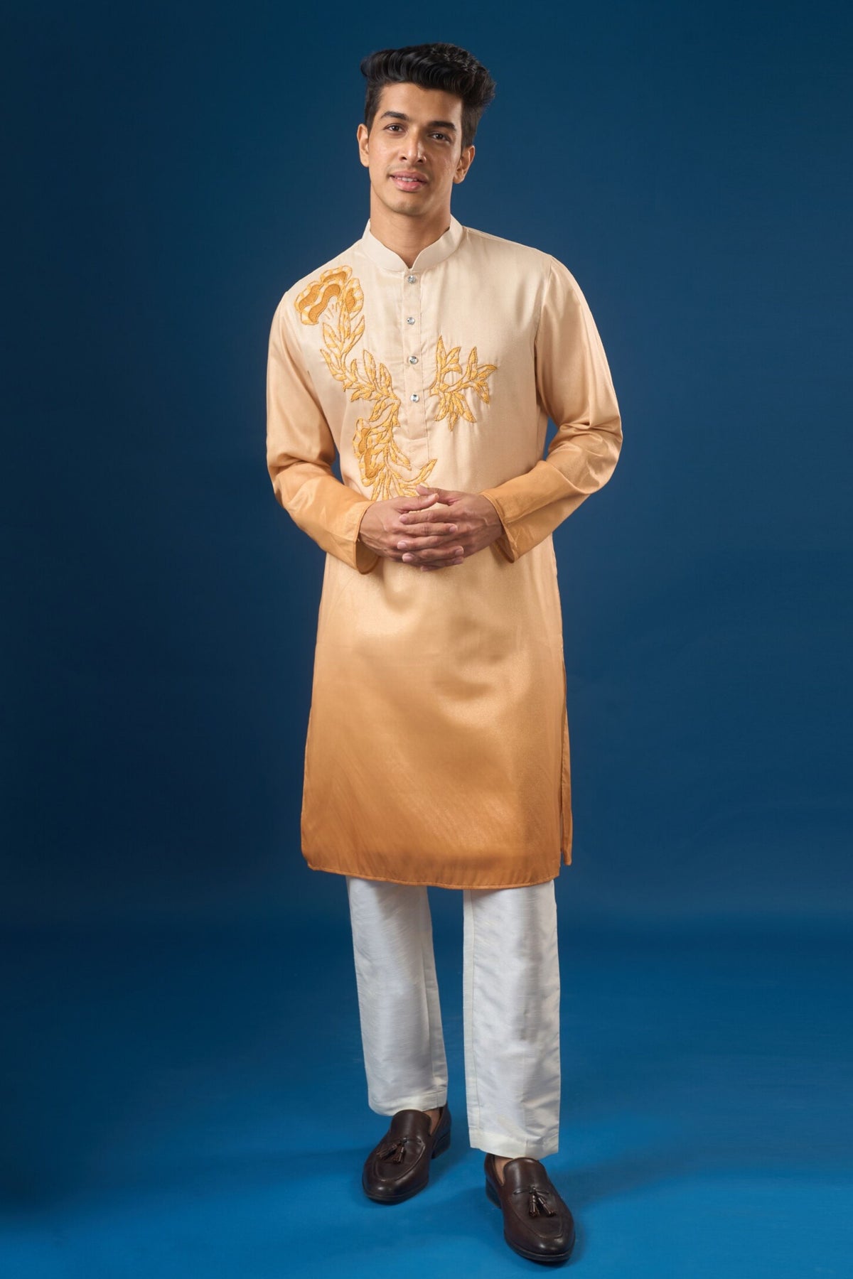 Yellow Ombre Kurta Set