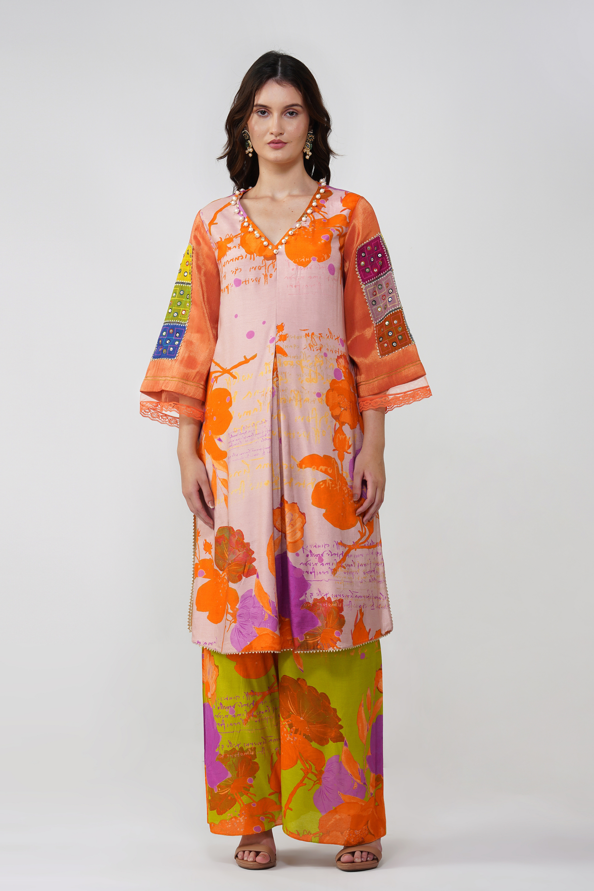 Banjara Bloom Box-pleated Kurta Set