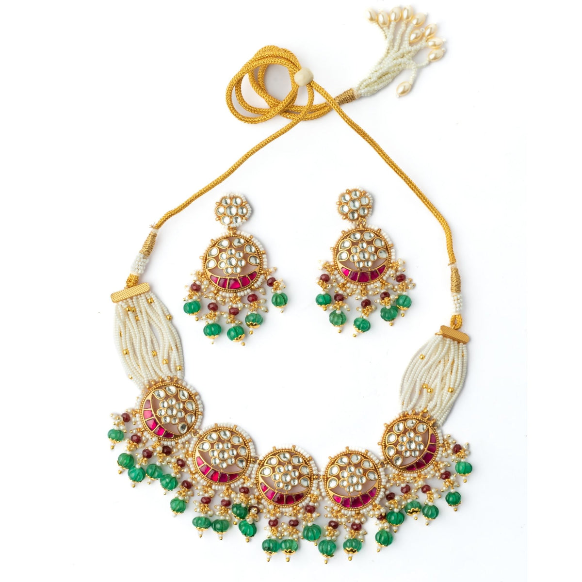 Multi-color Kundan Polki Set