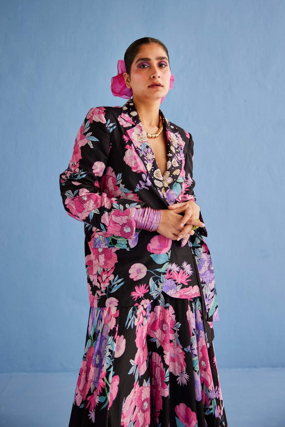 Black Blazer With Sharara
