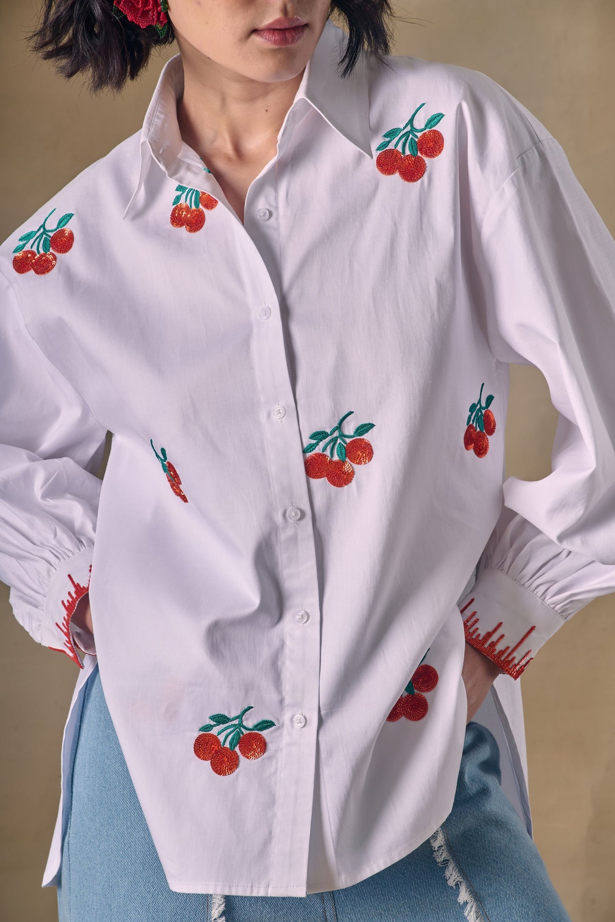 Citrus Blanc Embroidered Shirt