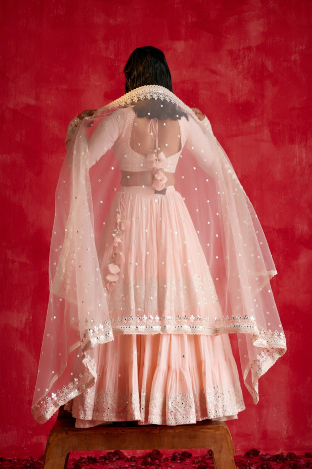 Blush Pink Diamond Lehenga Set