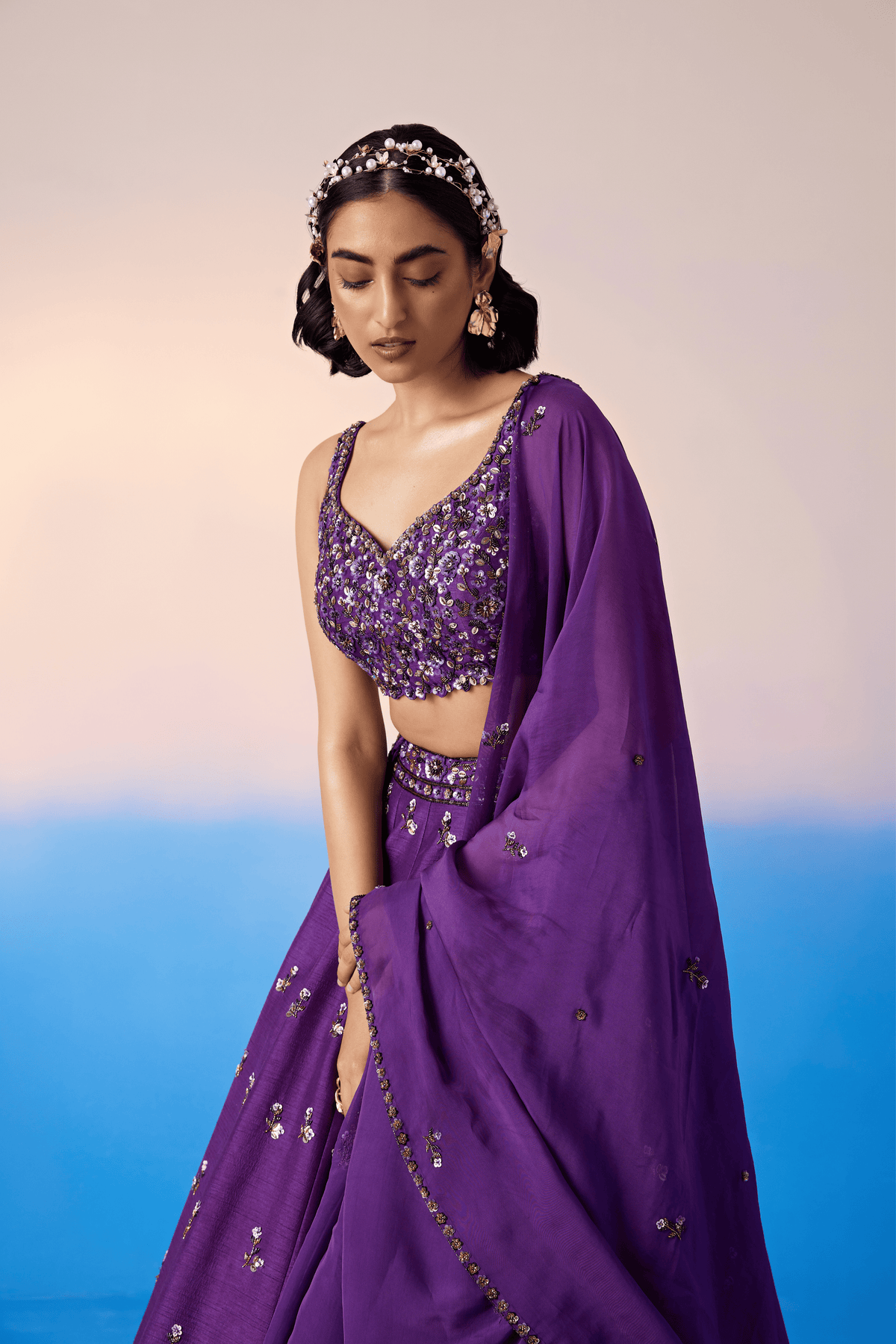 Royal Purple Lehenga Set