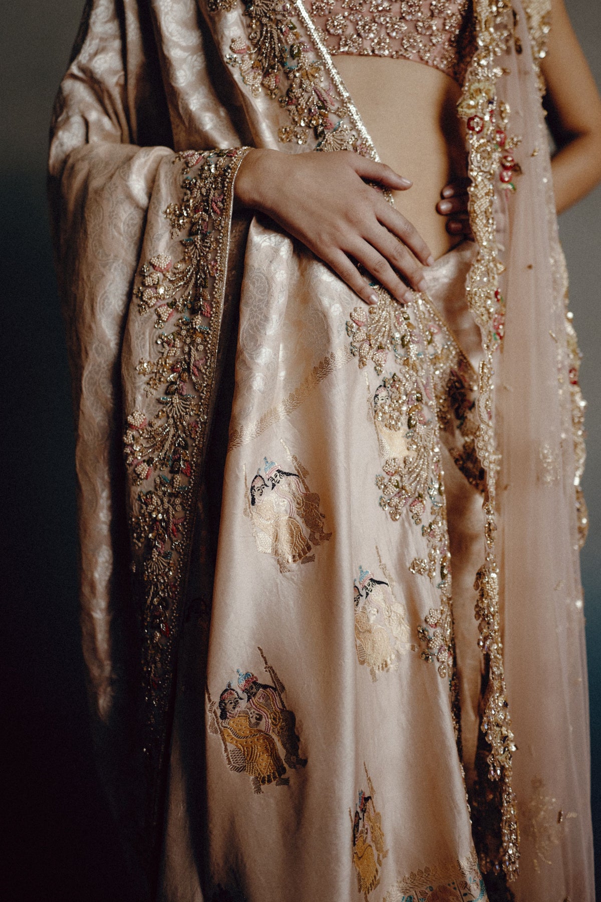 Celeste Banarasi Saree