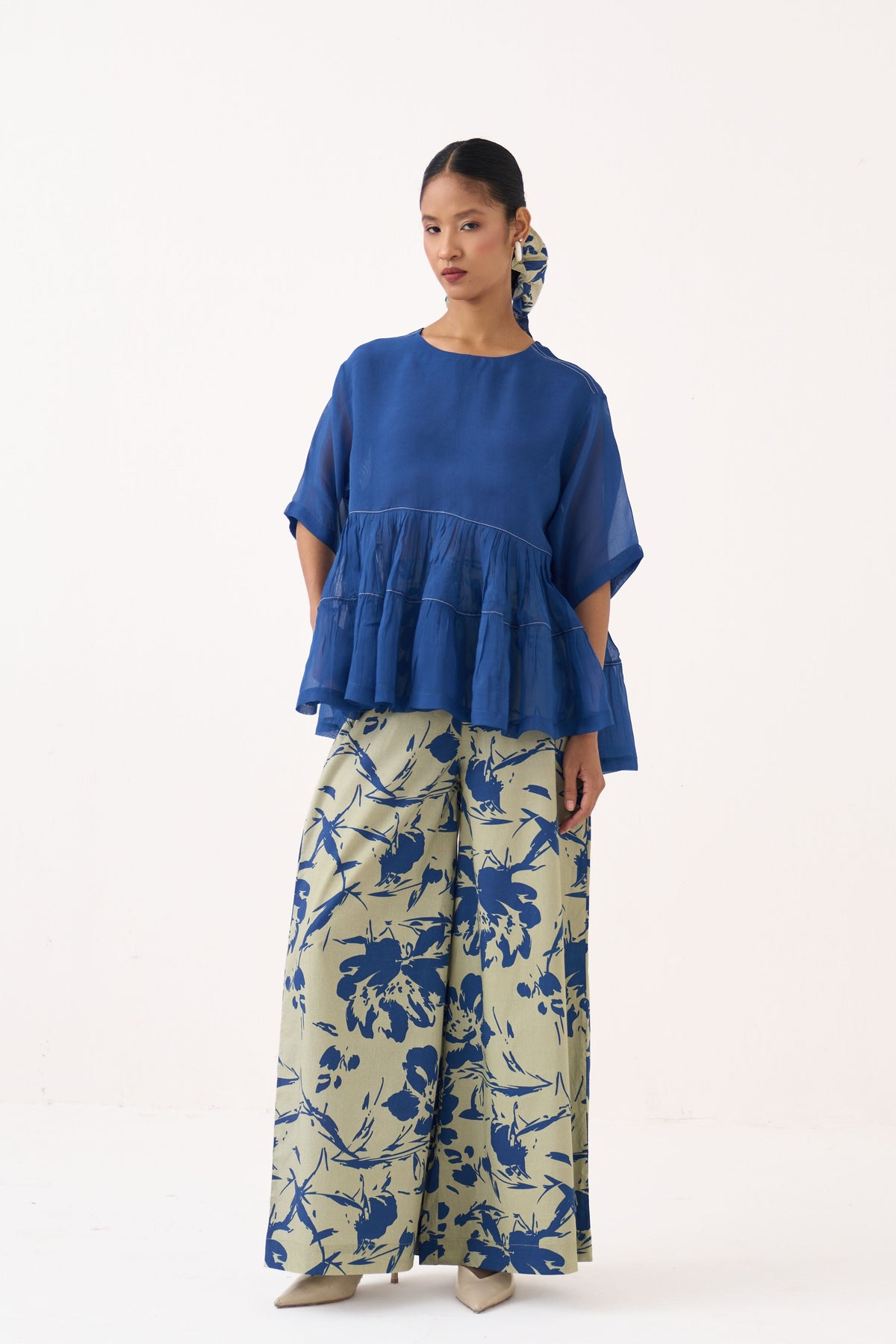 Printed Wide Leg Broad Bottom