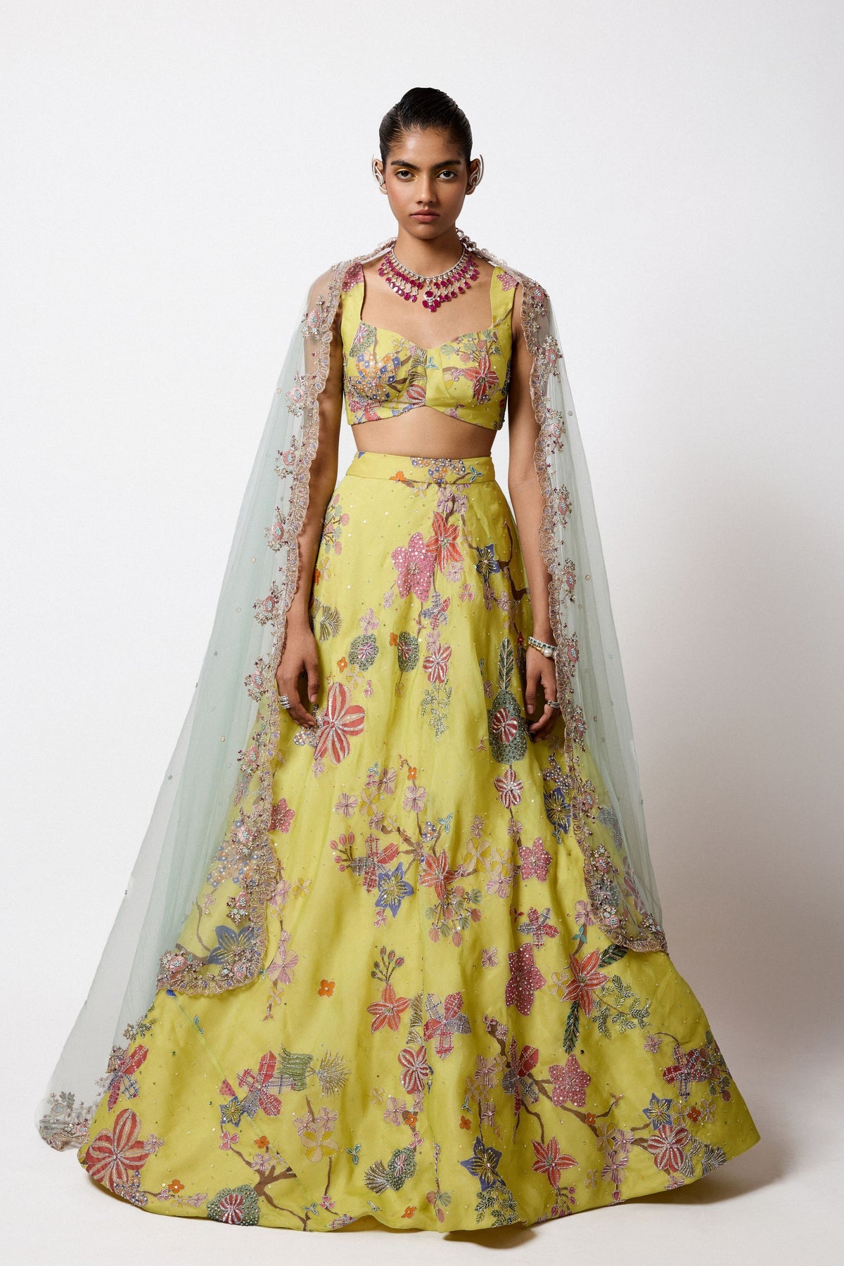 Orelia Organza Lehenga Set