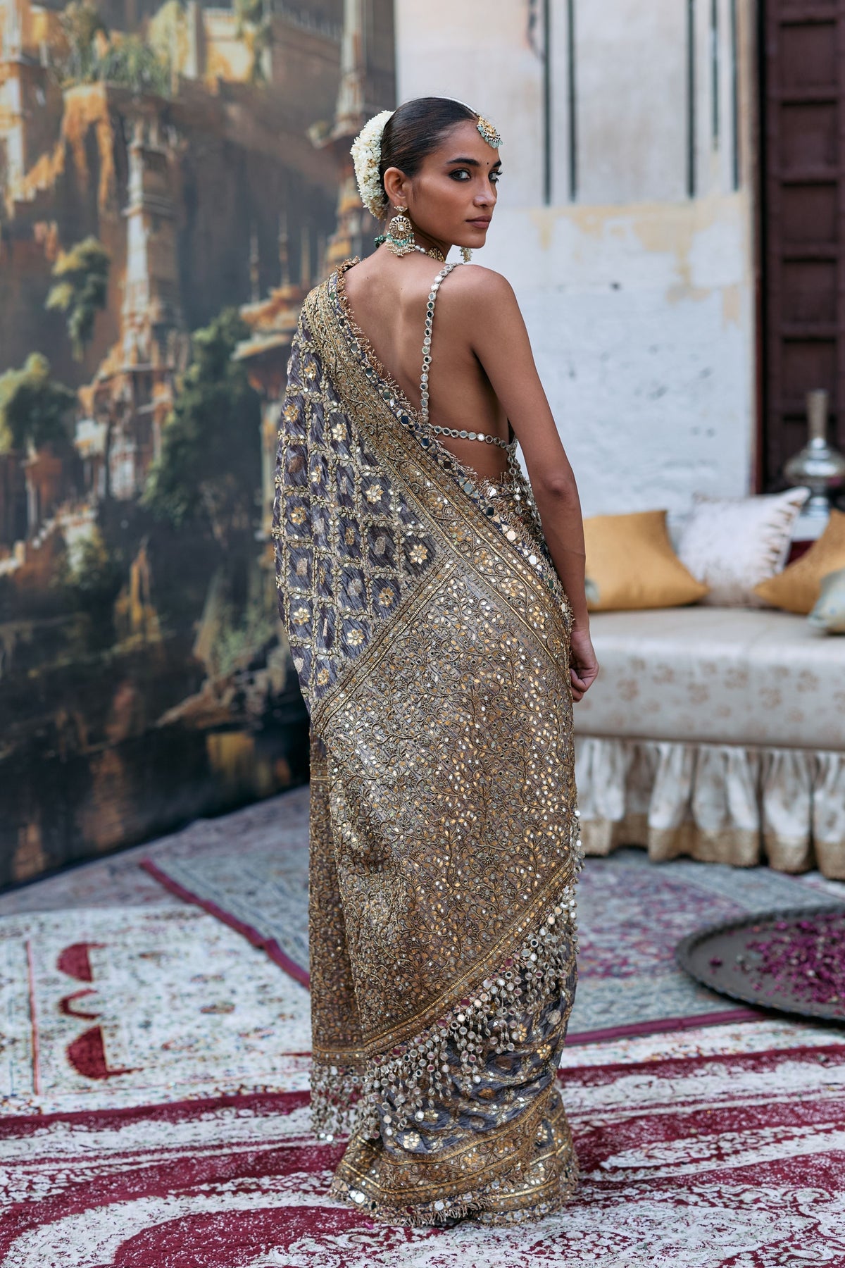 Purple Patralekha Saree Set
