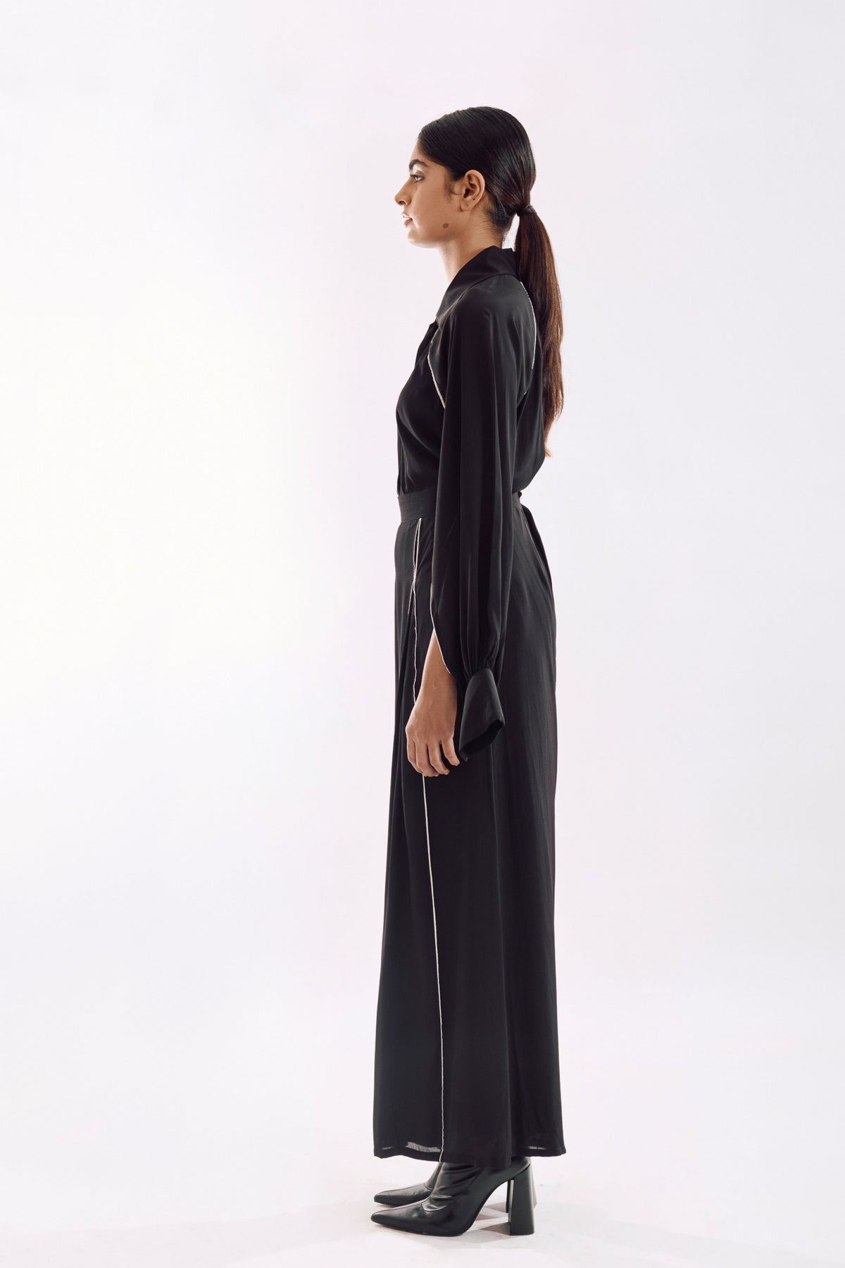 Black Panneled Co-ord Set