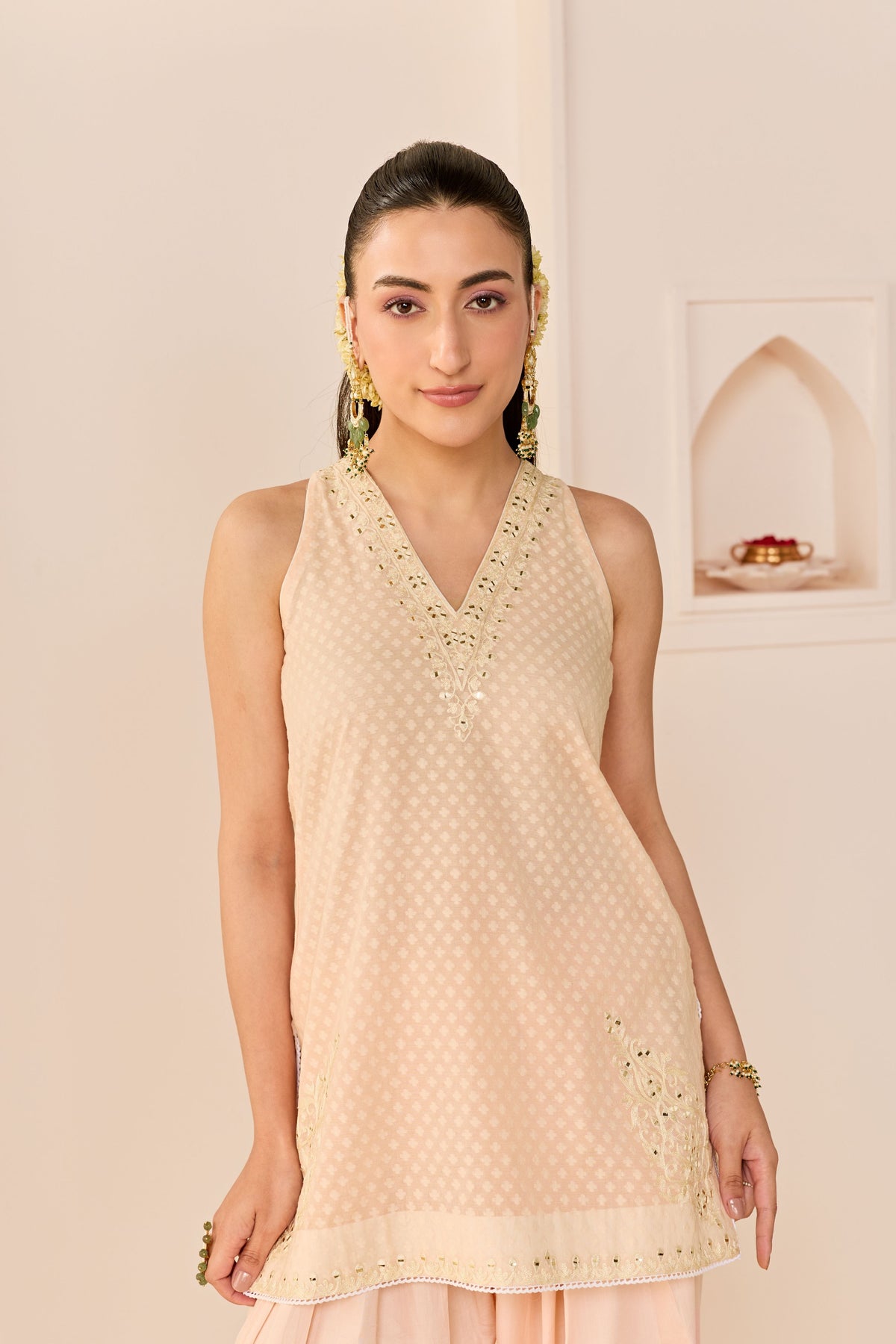 Miral Carnation Pink Short Kurta Set
