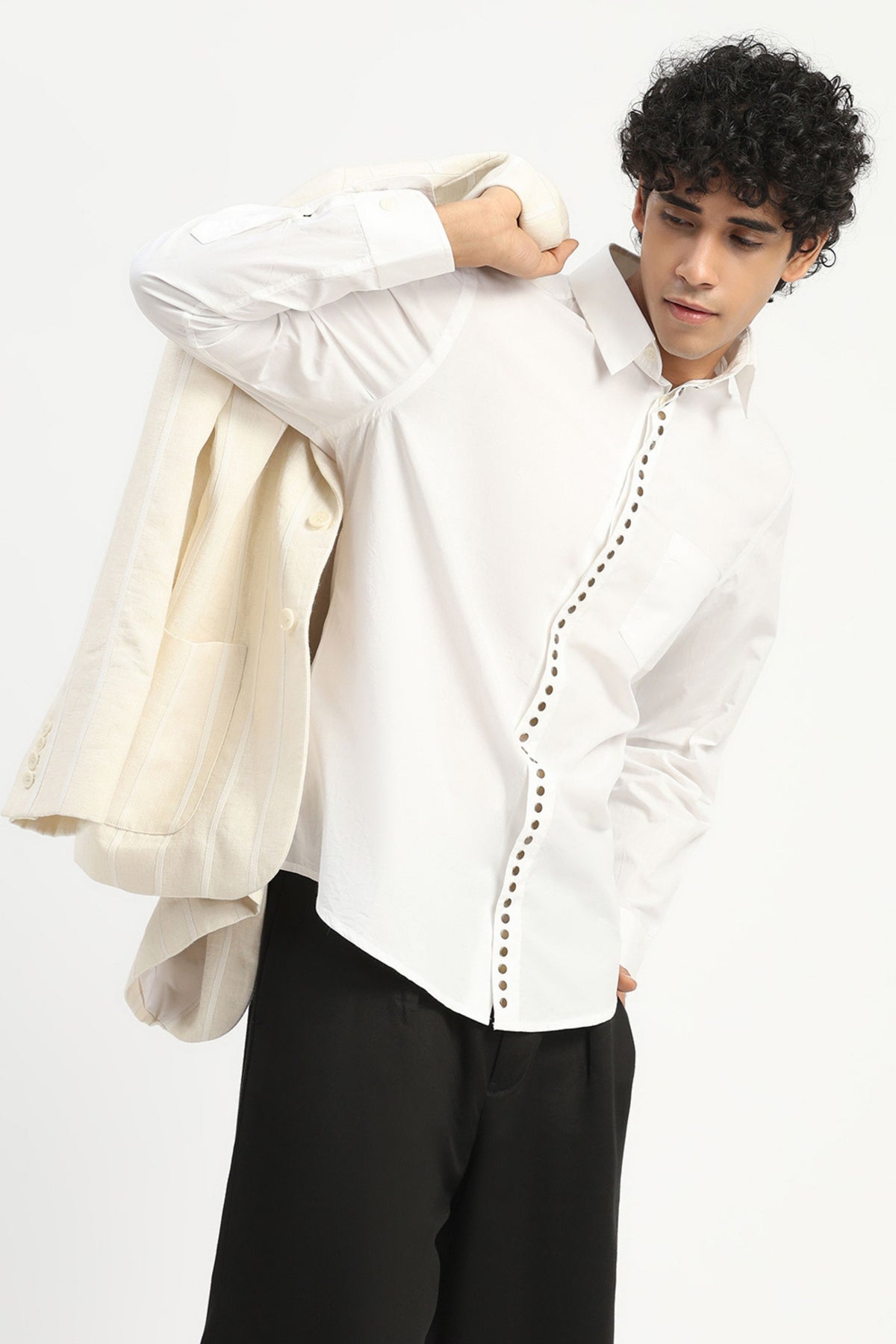 Studs Placket Shirt