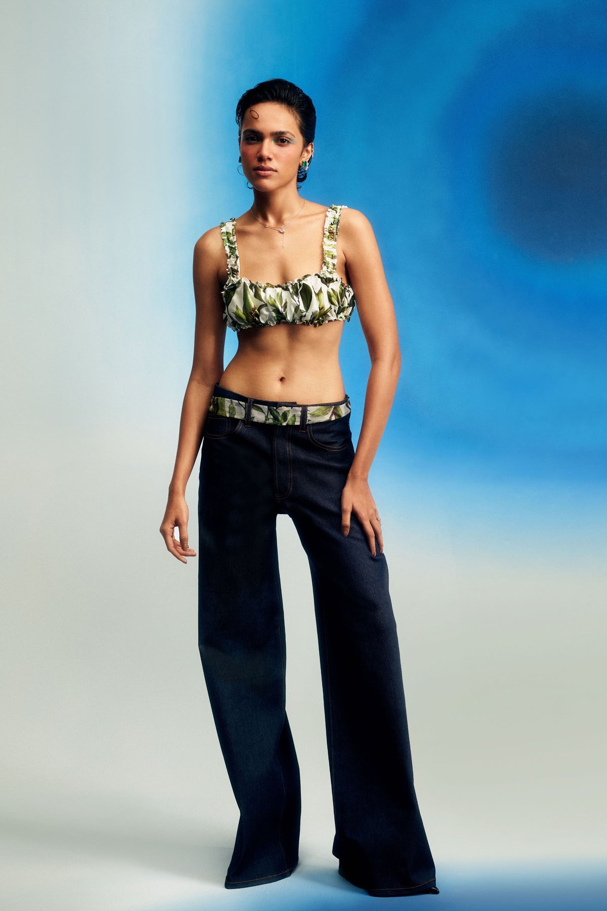 Satin Ruched Bustier