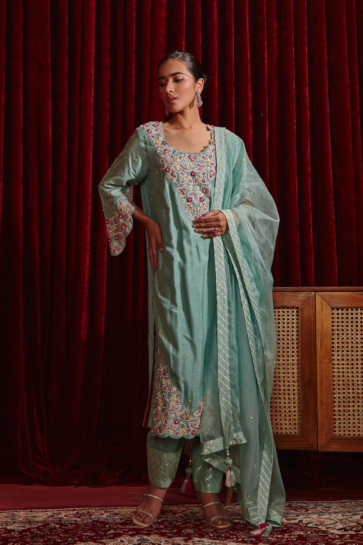 Sea Green Riwaaz Kurta Set