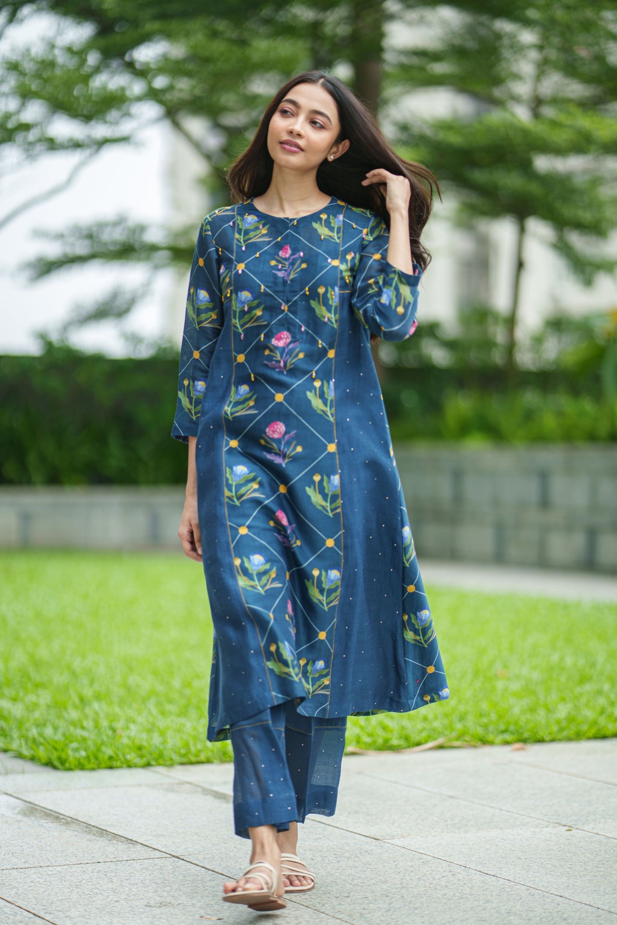 Tulip Blue Kurta With Pants