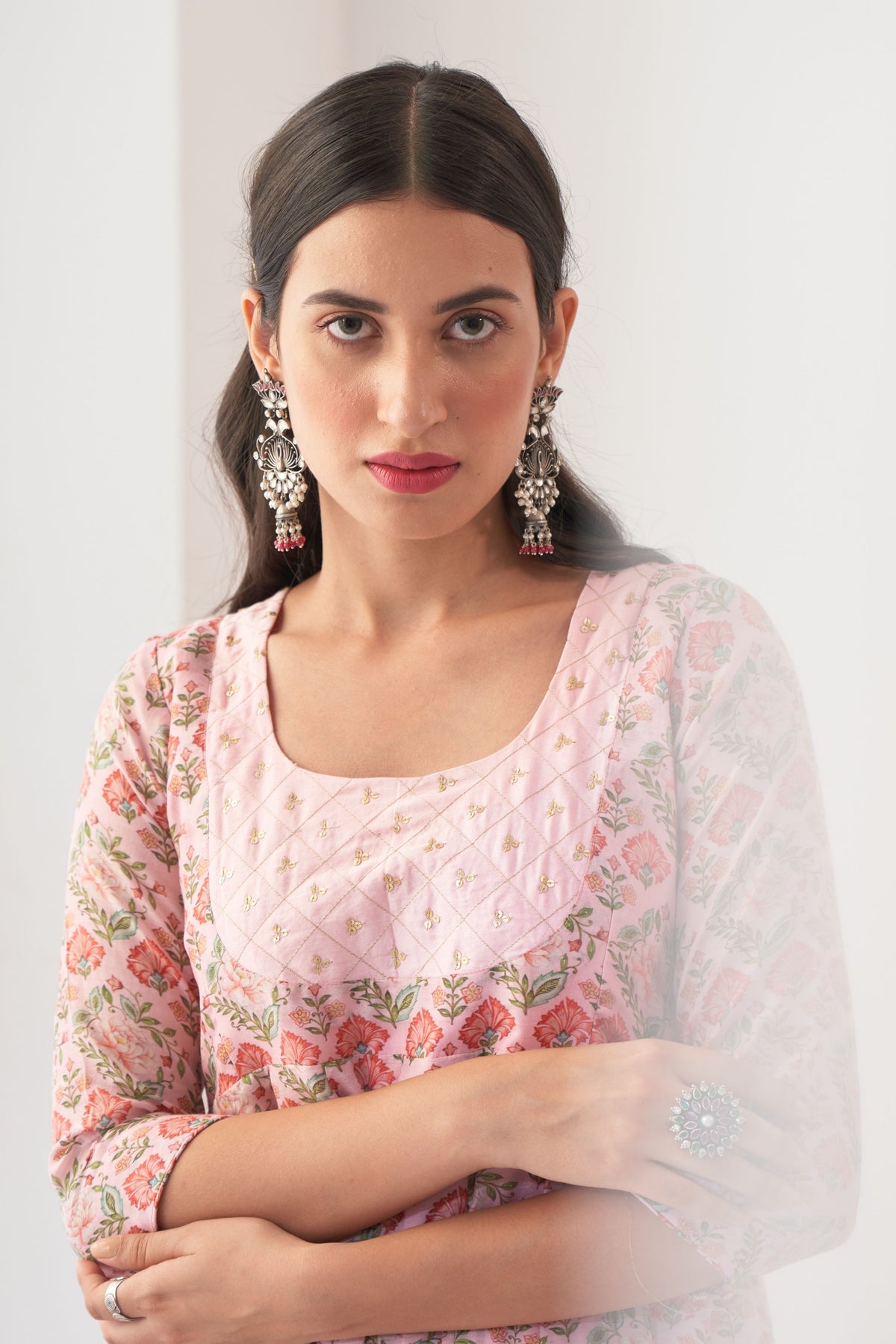 Powderpink Anarkali Set