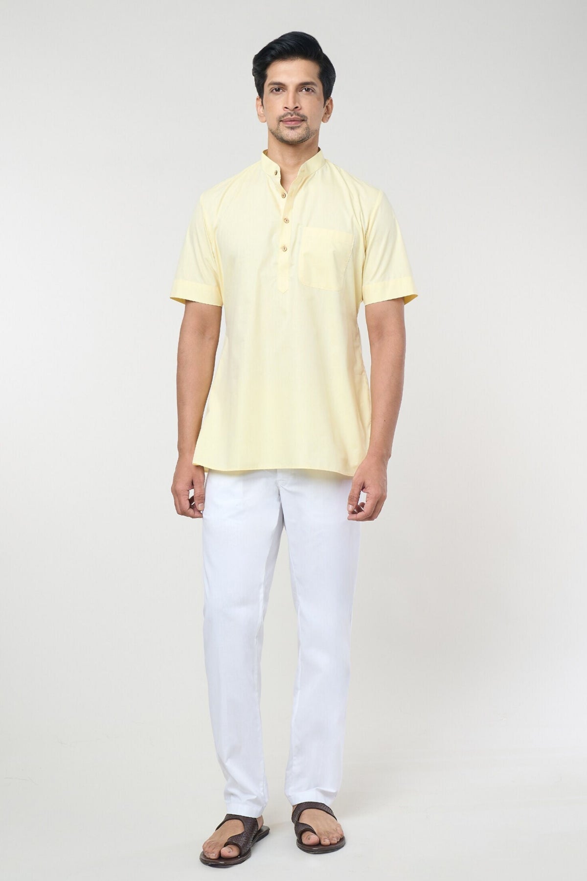 Yellow Pastel Shirt Set