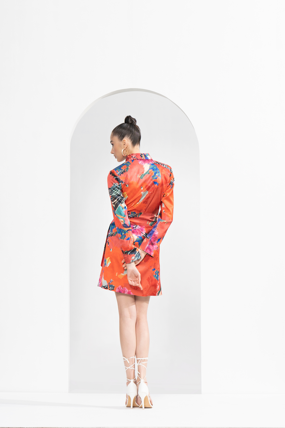Garden Printed Wrapped Blazer Dress