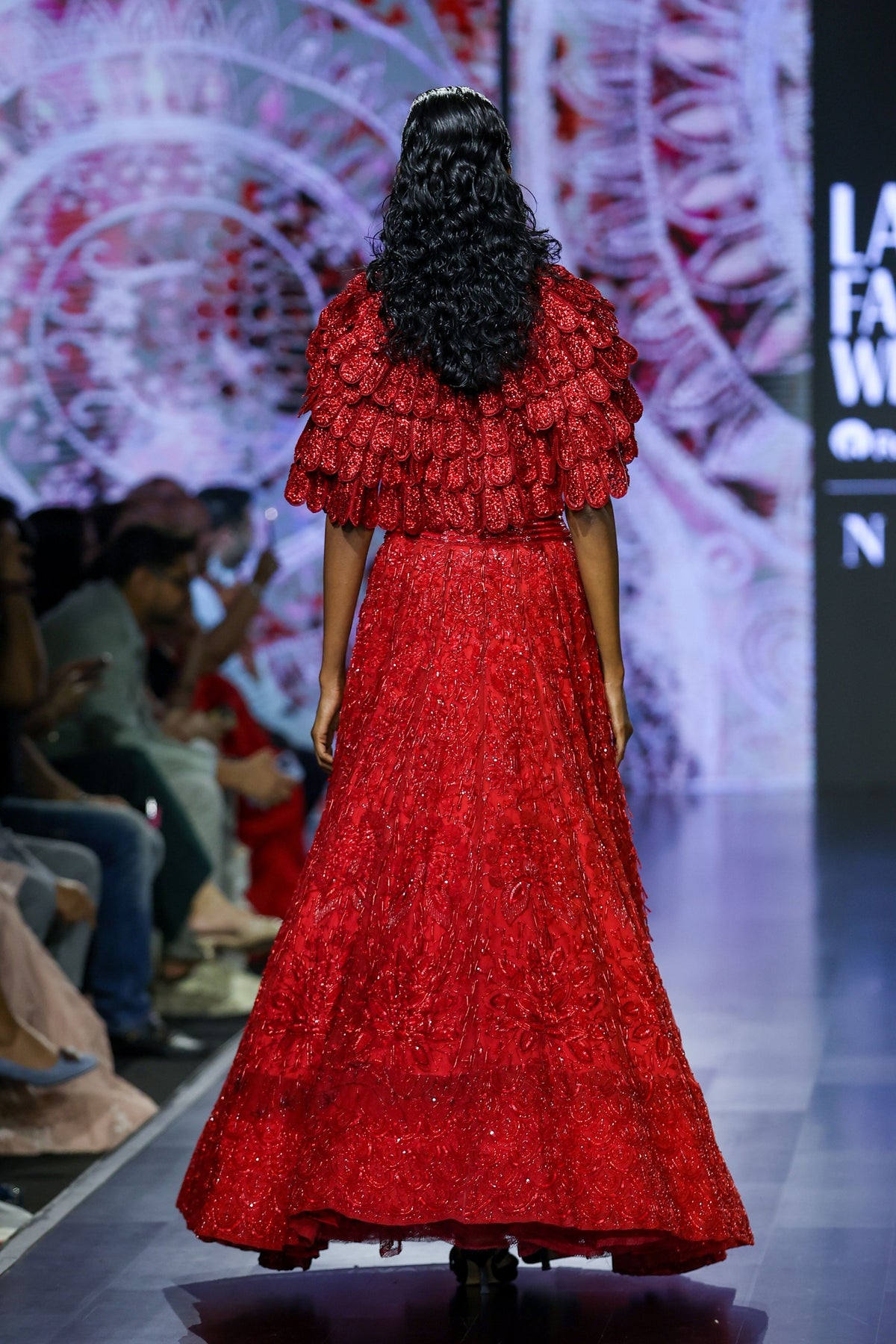 Surkh Camellia Lehenga Set