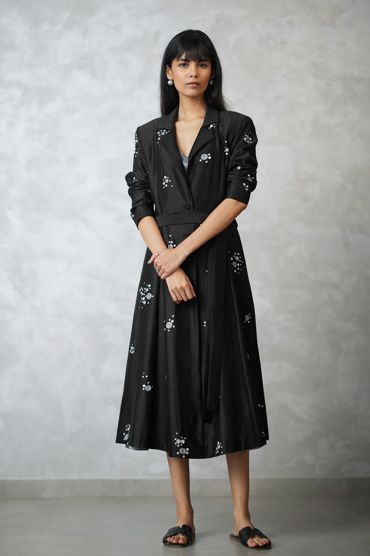 Black and Grey Jacket Set