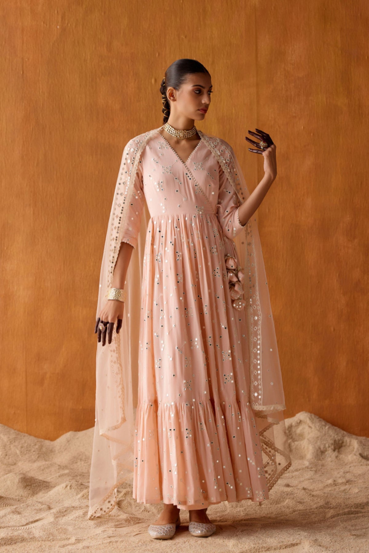 Blush Pink Anarkali Set