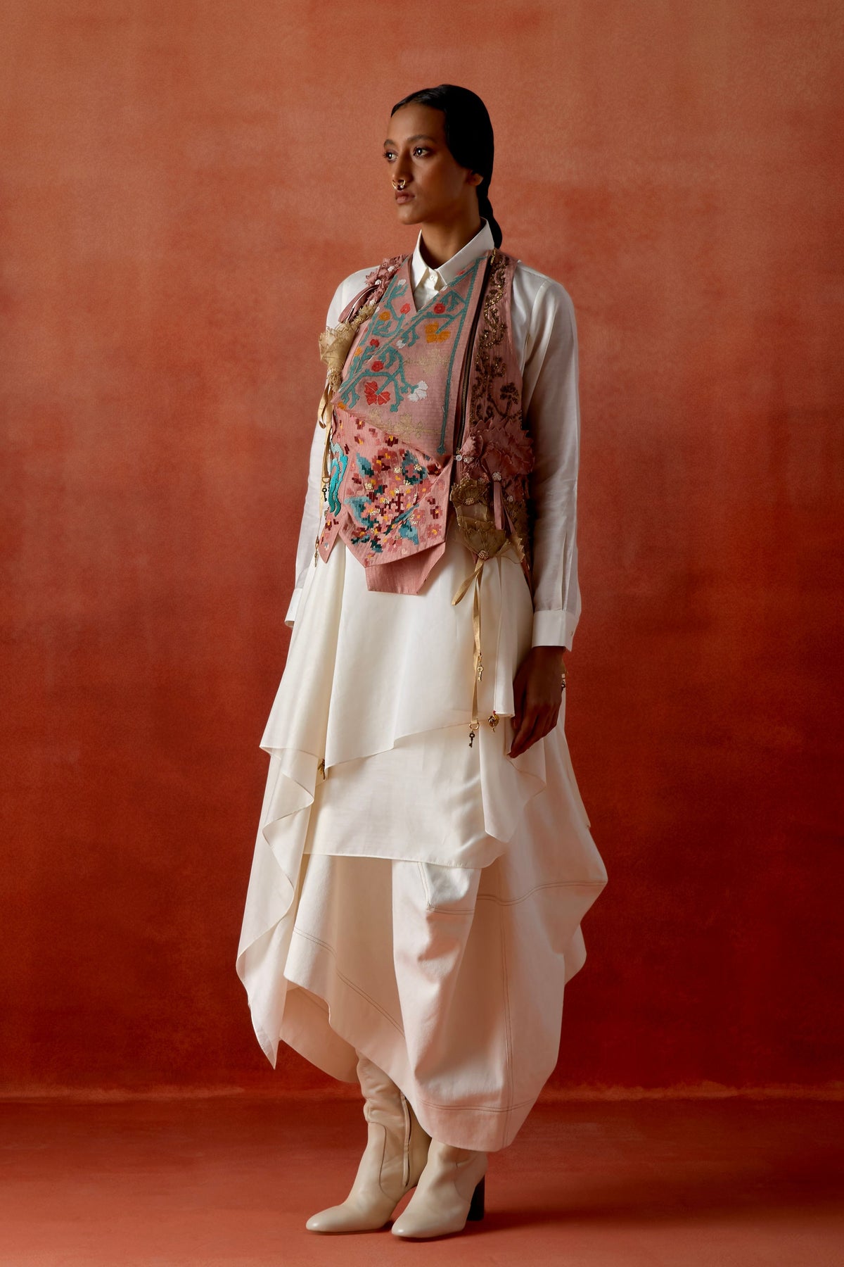 Denim Barrel Skirt Set