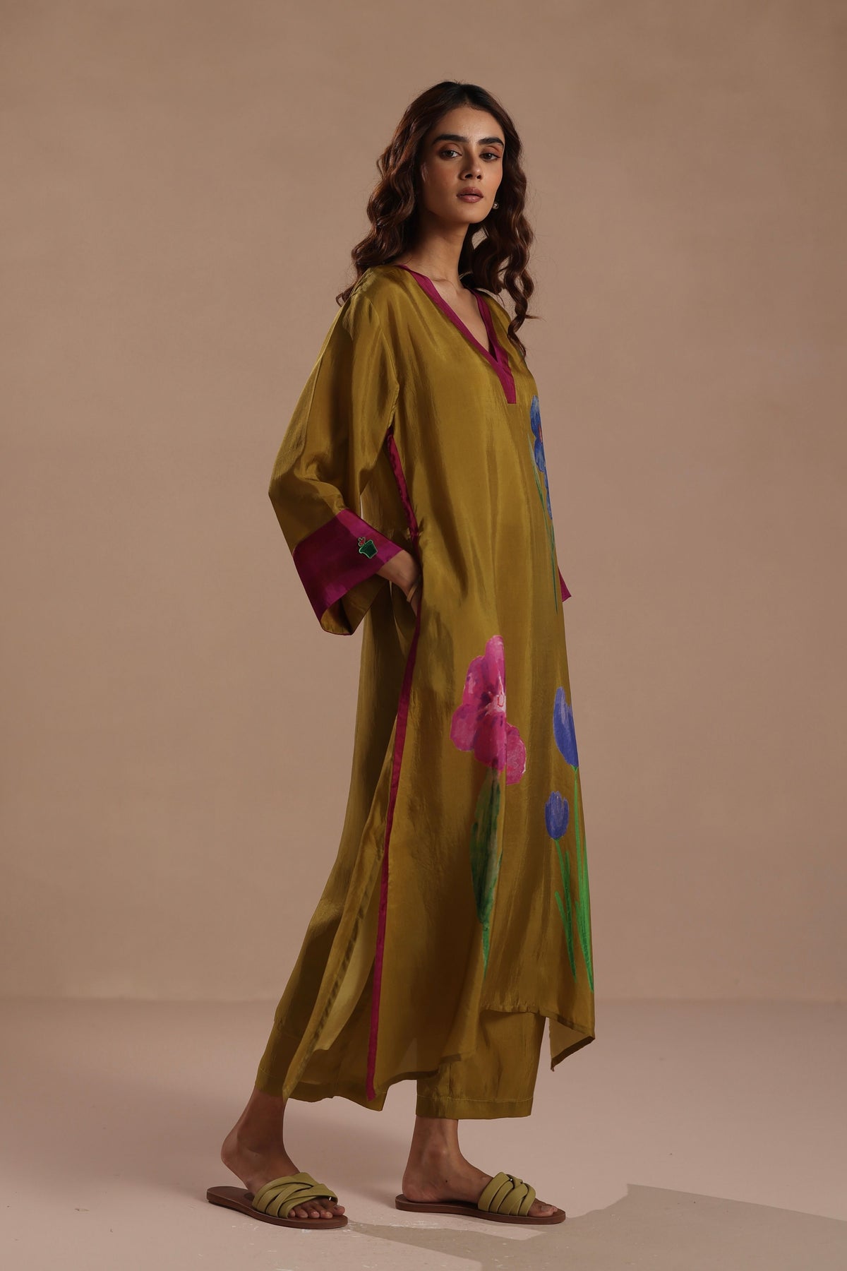 Hibiscus Mustard Kurta Set