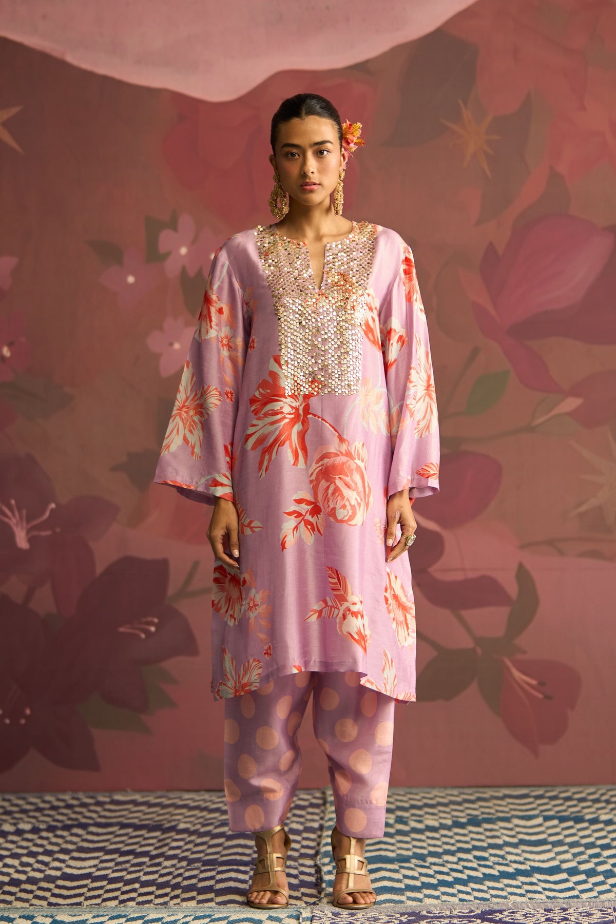 Lavender Gleam Kurta Set