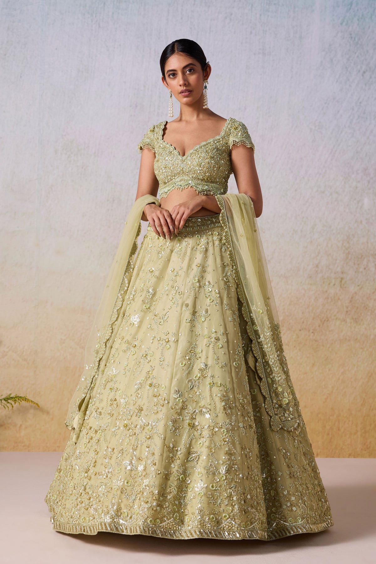 Sage Green Lehenga