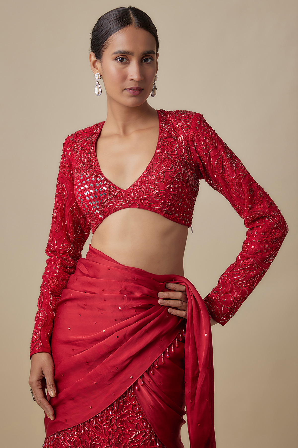 Vano Drape Saree Set