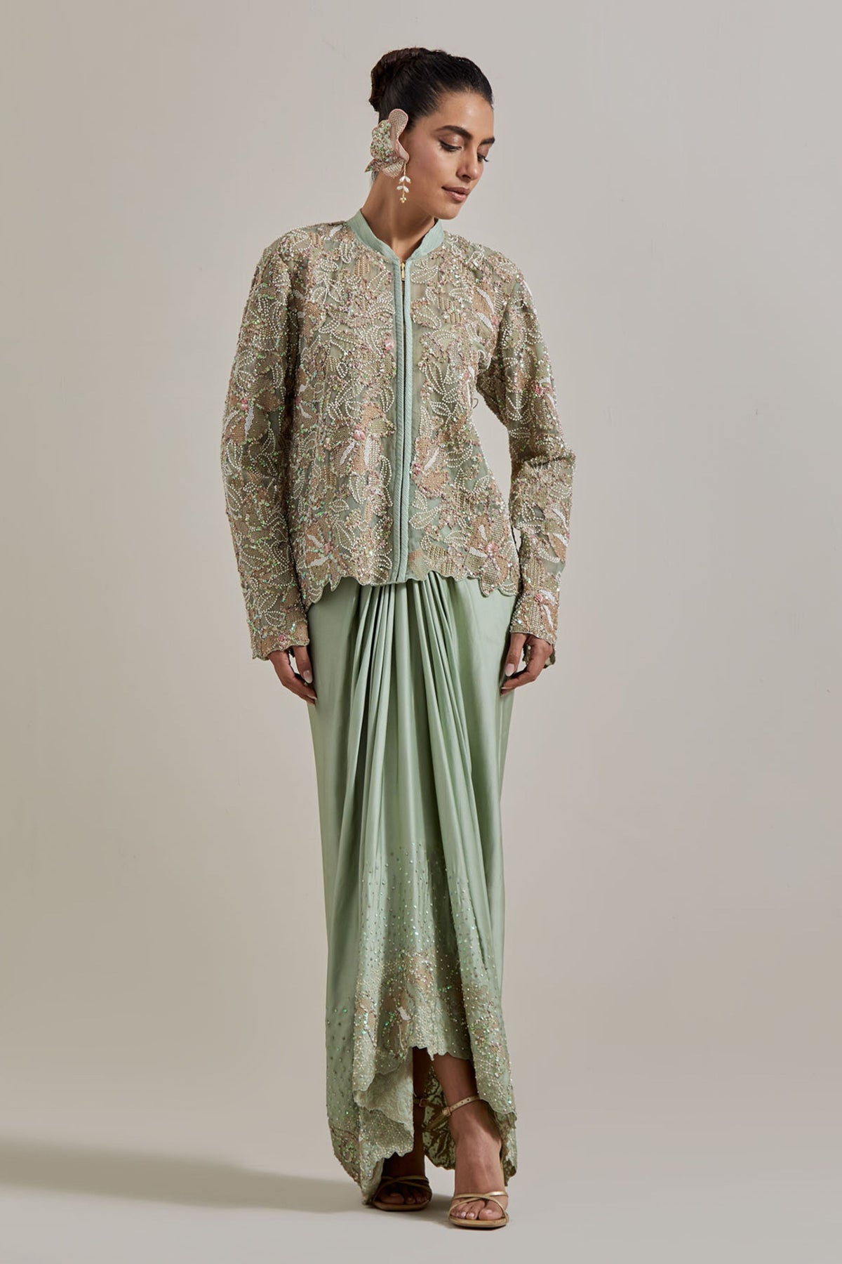 Glimmer Drape Skirt Set