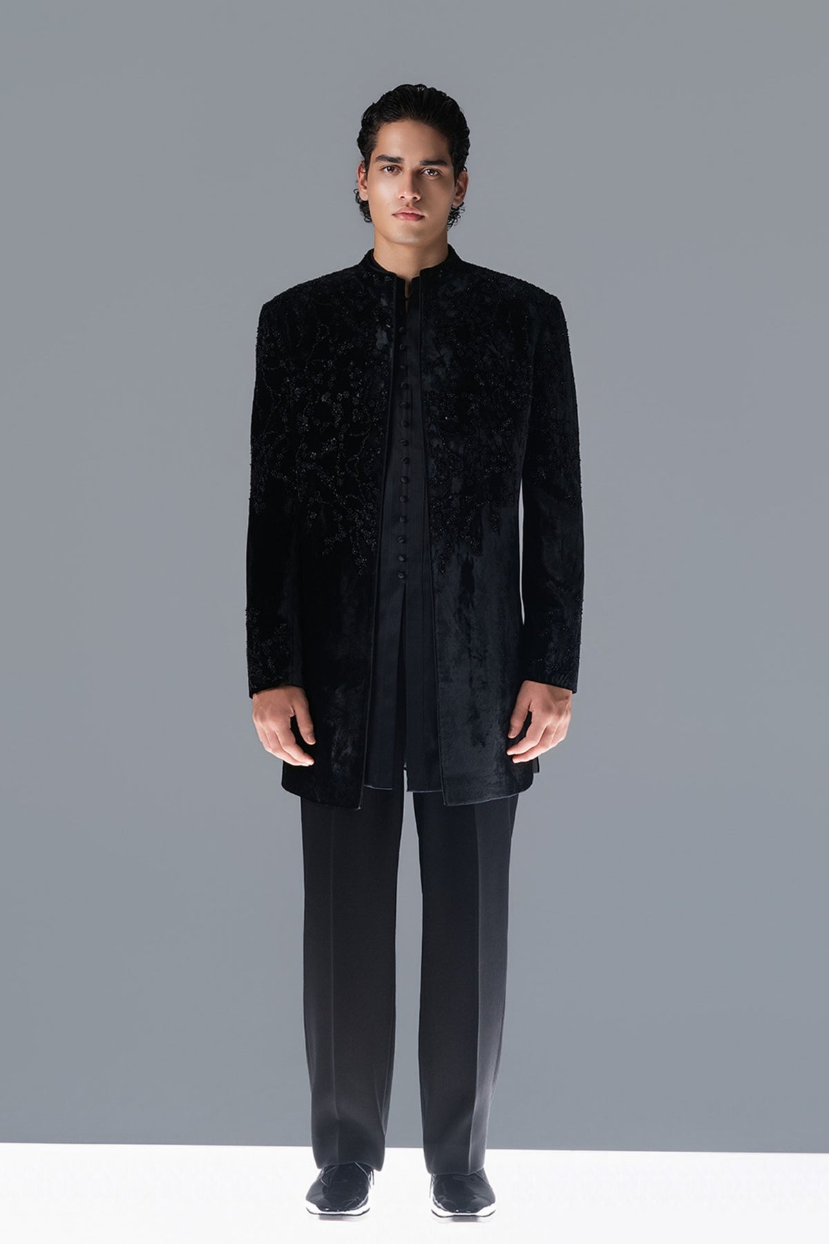 Lustre Noire Sherwani Set