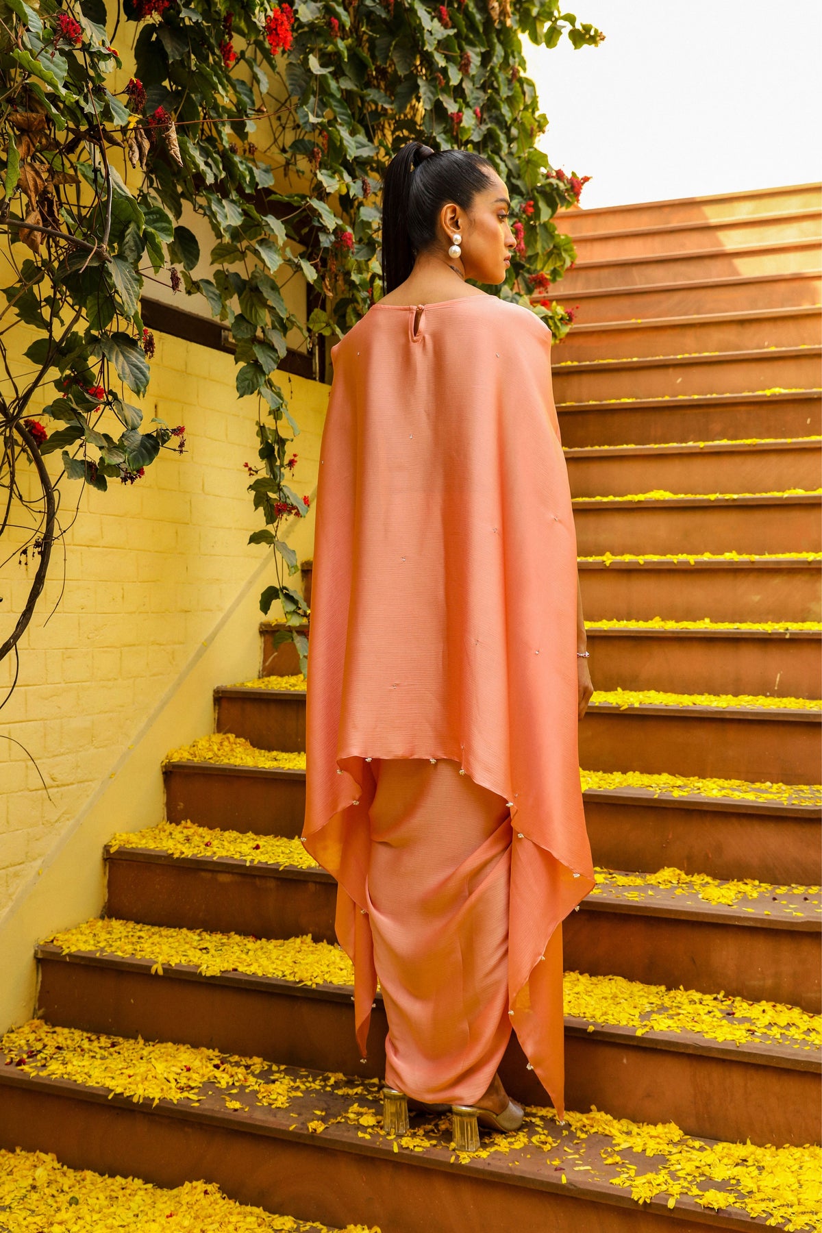 Rhytm Peach Kaftan Set