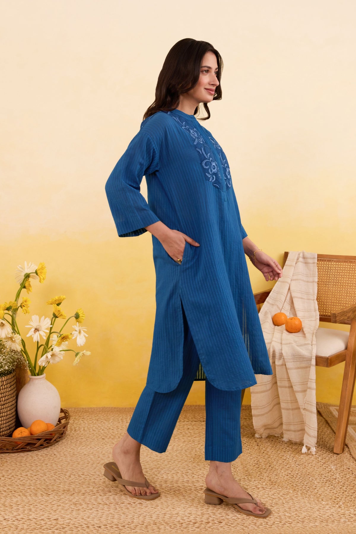 Blueberry Bloom Tunic Set
