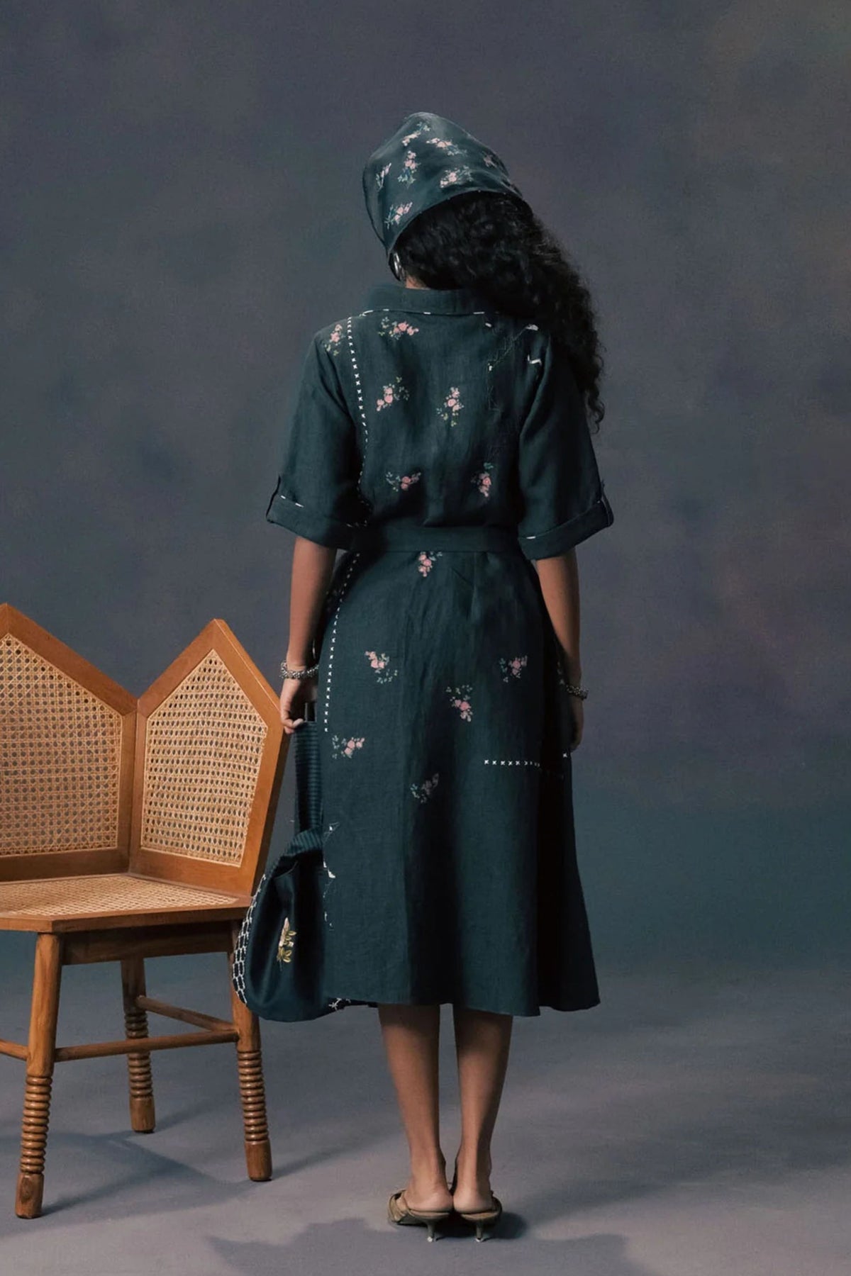 Indigo Block Printing Dress