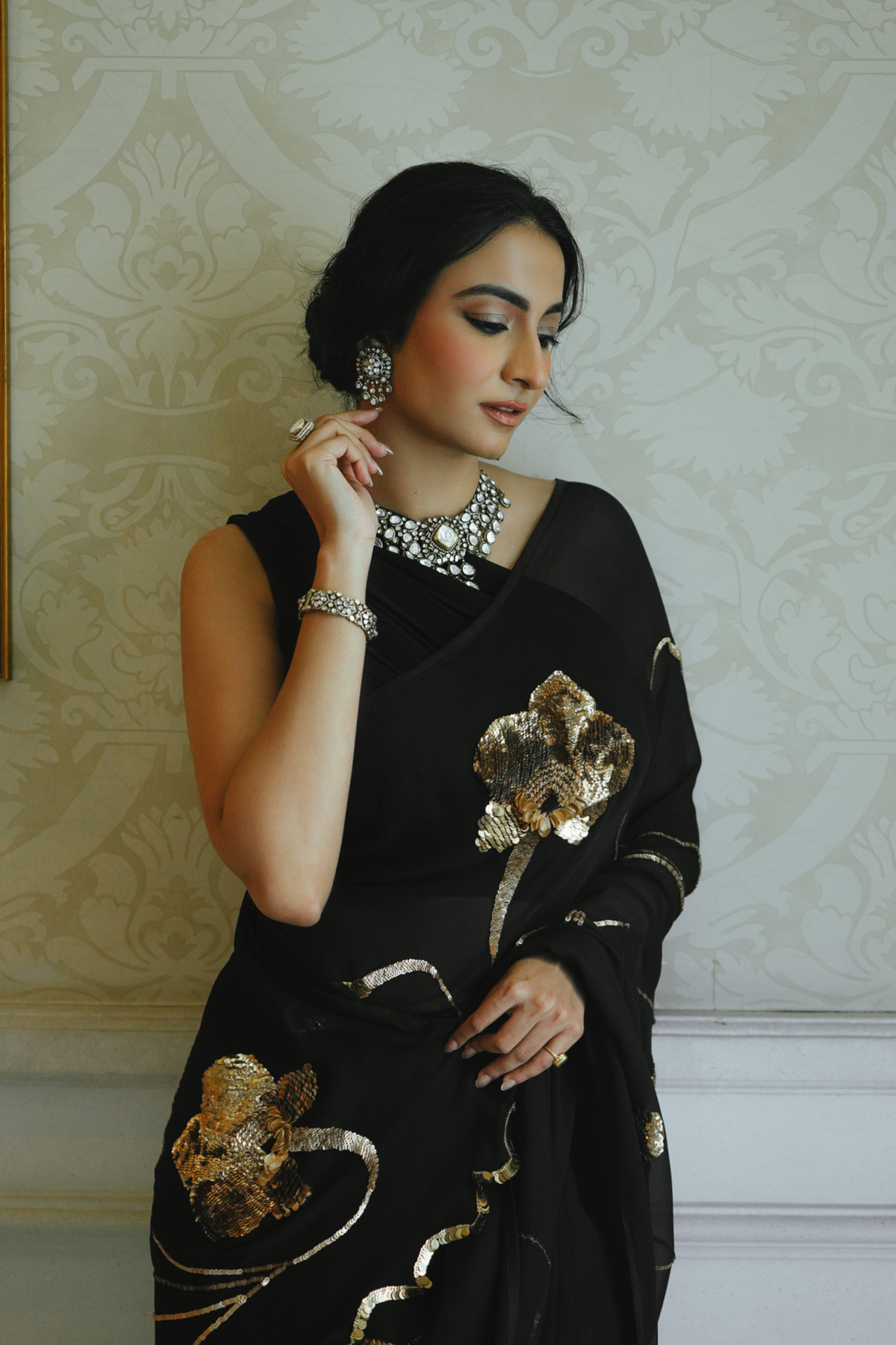 Brahmini Black Saree